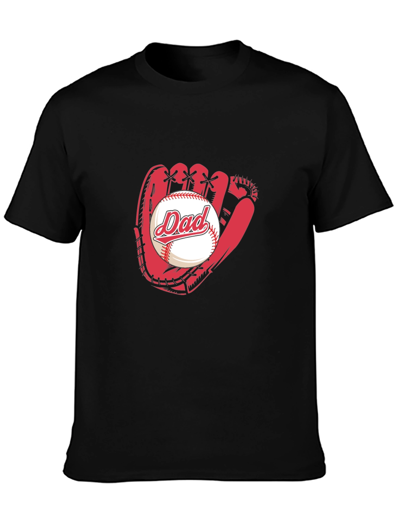 Dad Baseball Glove Graphic Tee - Fathers Day Gift