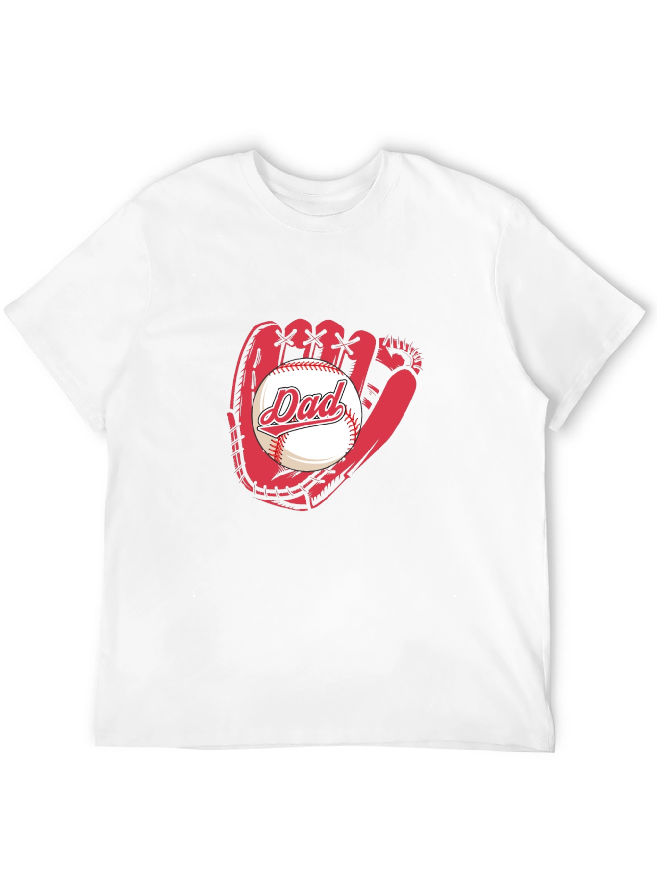 Dad Baseball Glove Graphic Tee - Fathers Day Gift