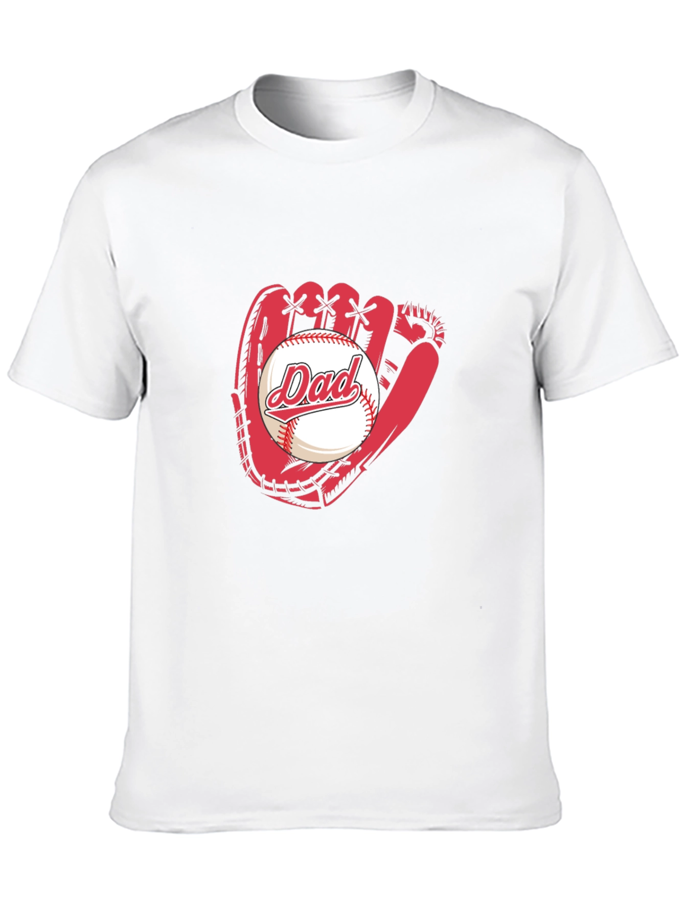 Dad Baseball Glove Graphic Tee - Fathers Day Gift