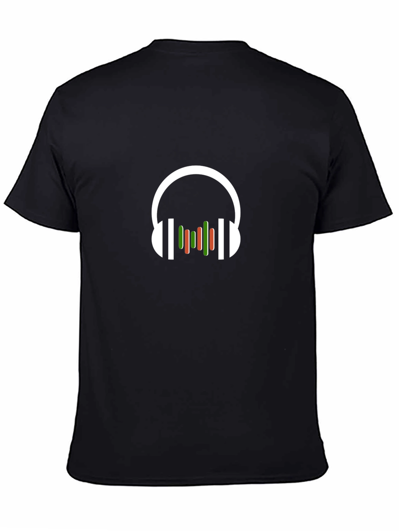 Modern Headphones Graphic Tee - Black