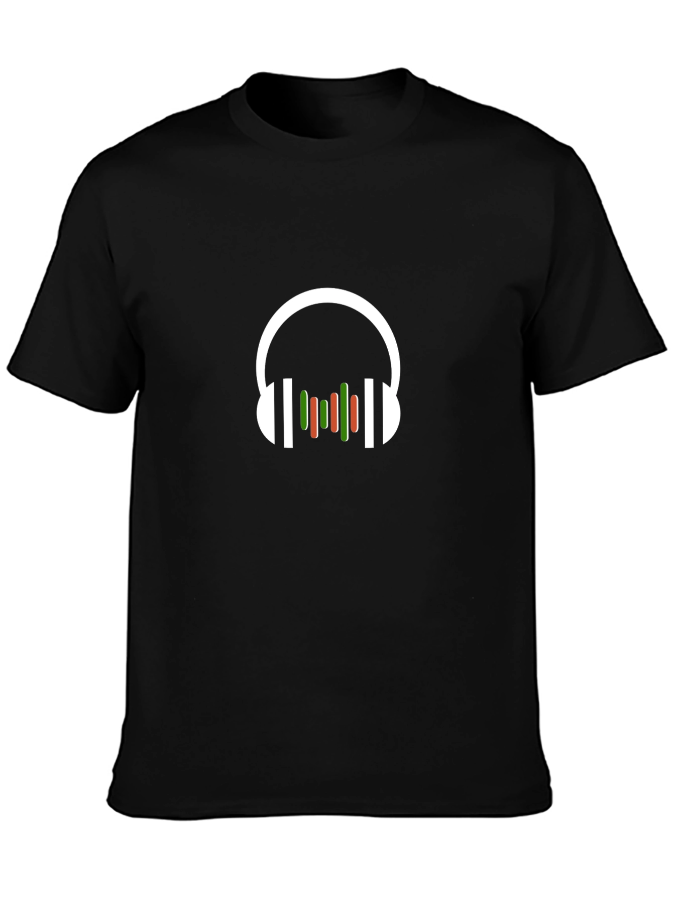 Modern Headphones Graphic Tee - Black
