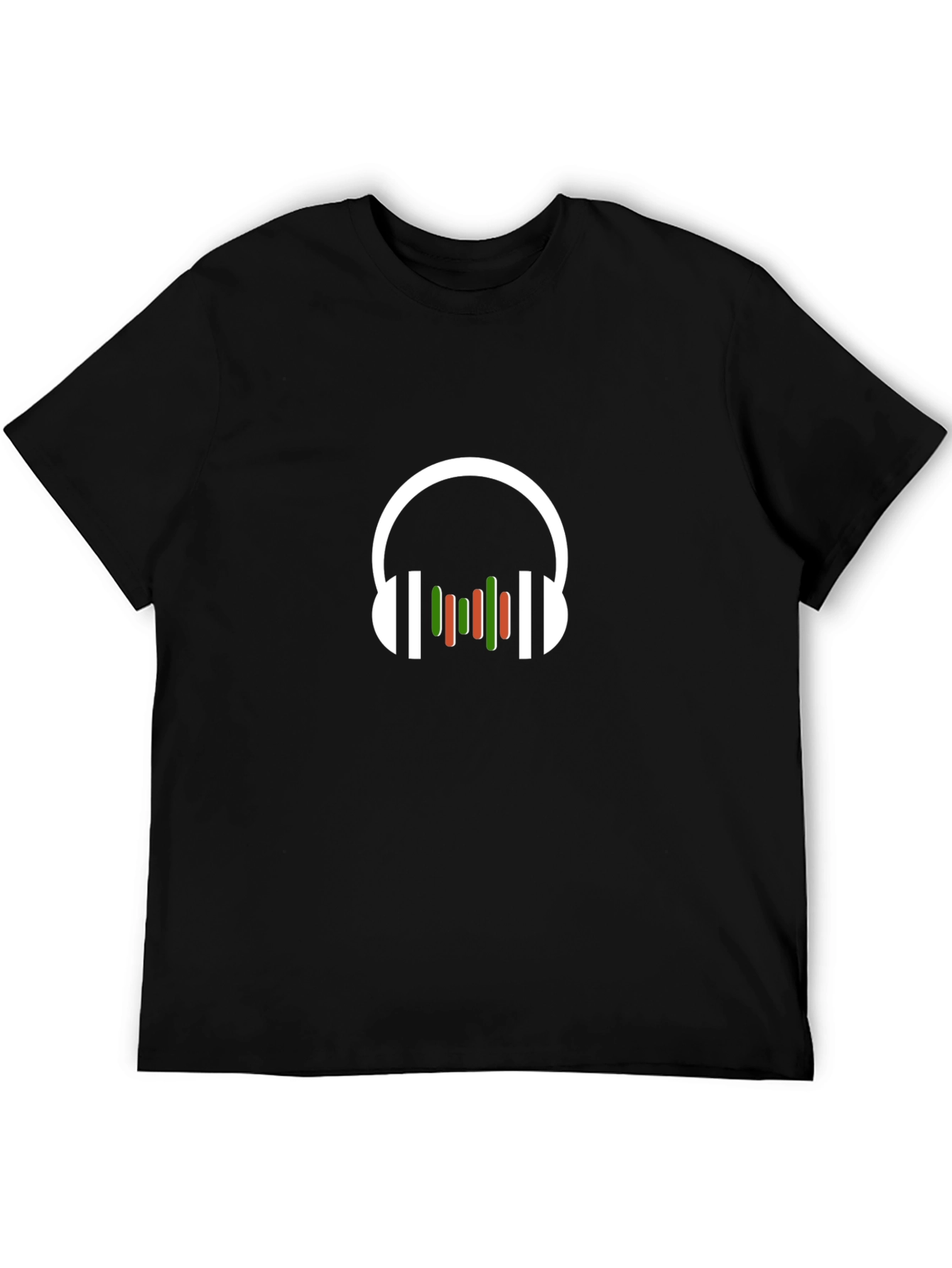 Modern Headphones Graphic Tee - Black