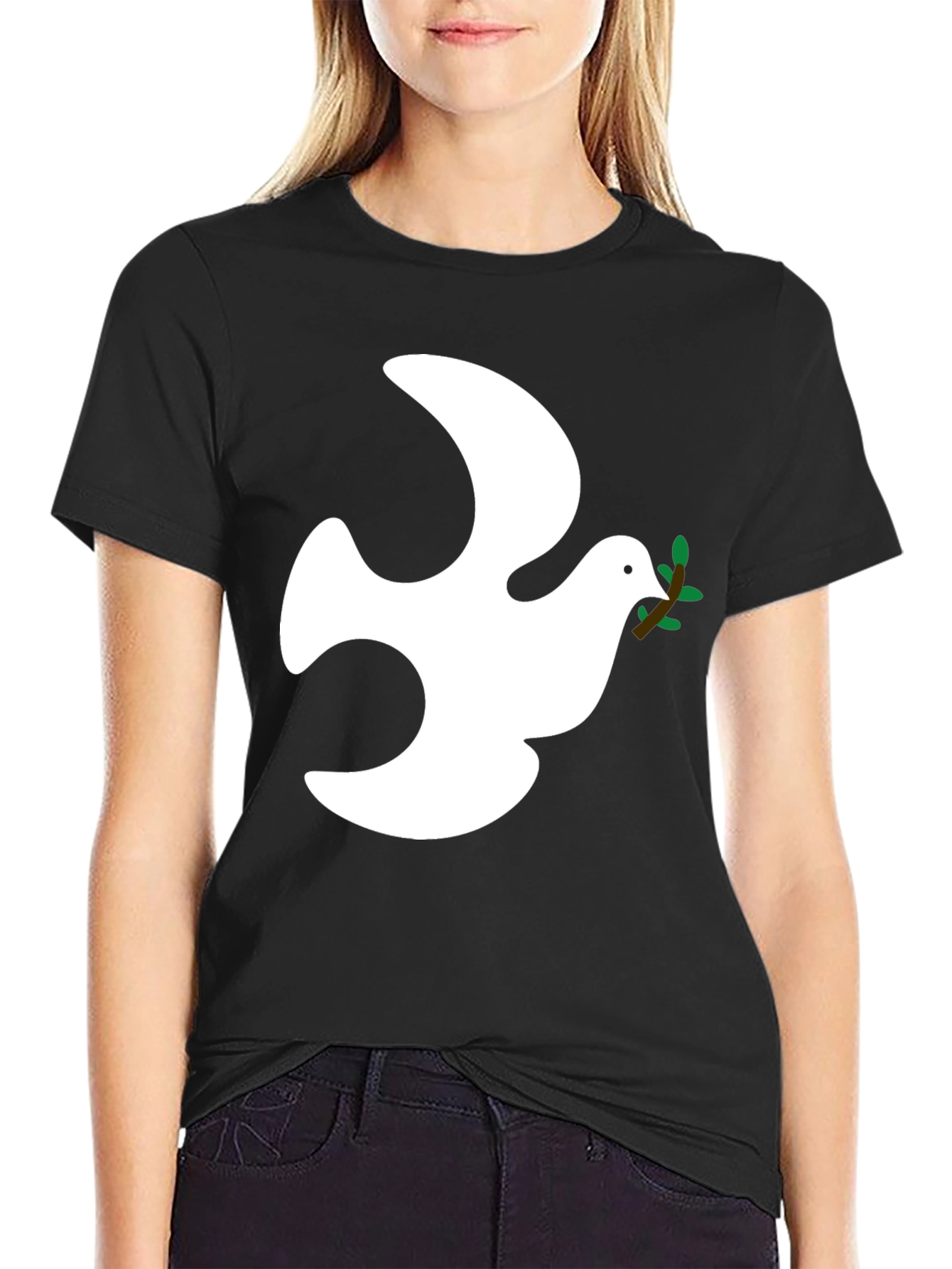 Peace Dove Graphic Tee - Black