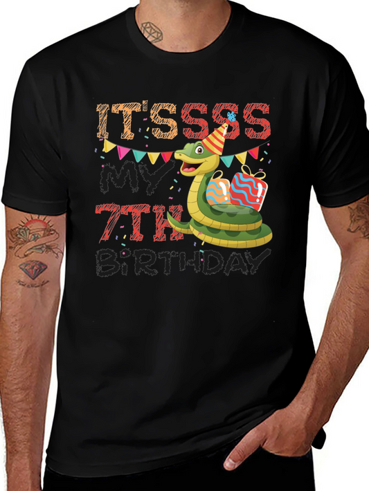 Its My 7th Birthday Snake T-Shirt