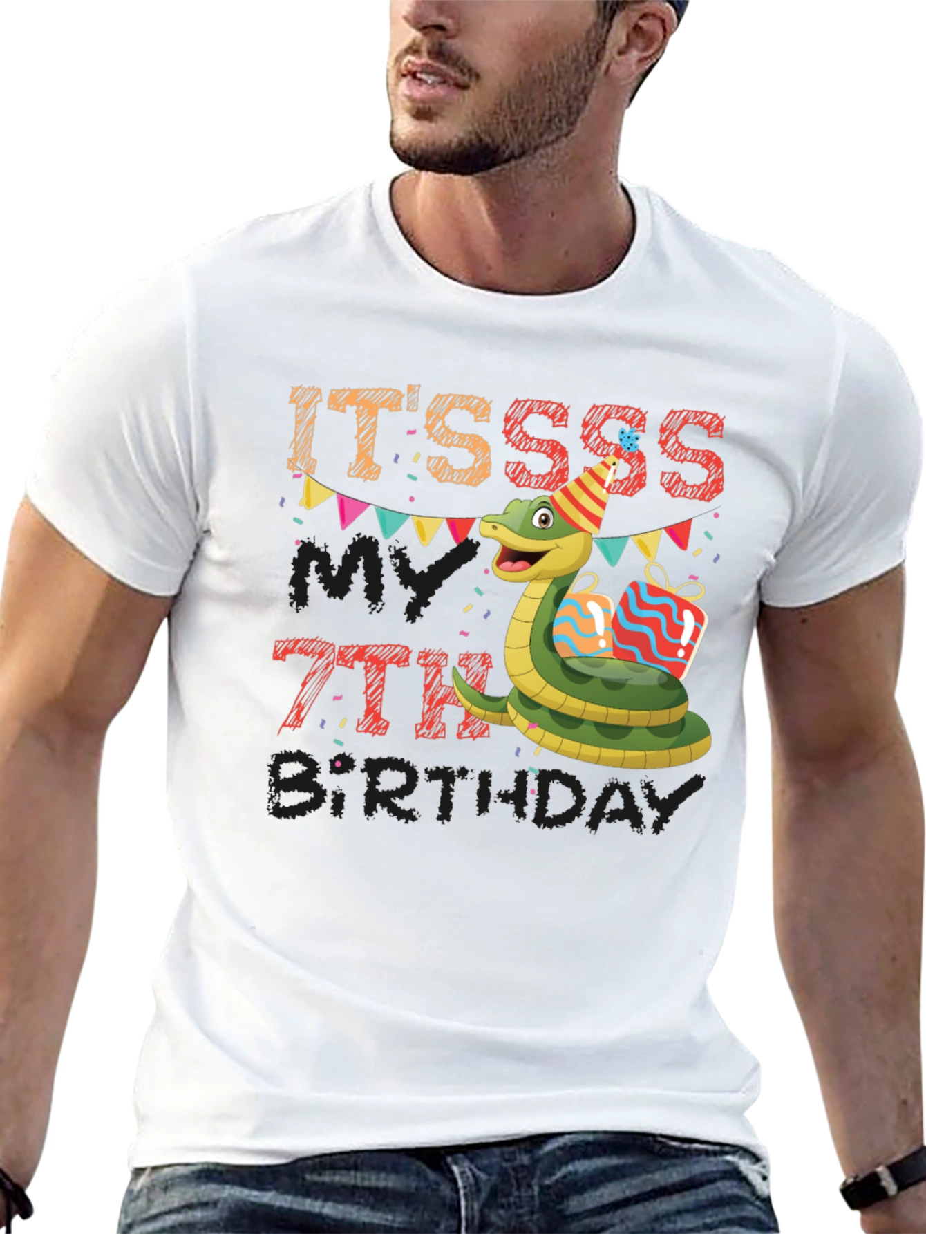 Its My 7th Birthday Snake T-Shirt