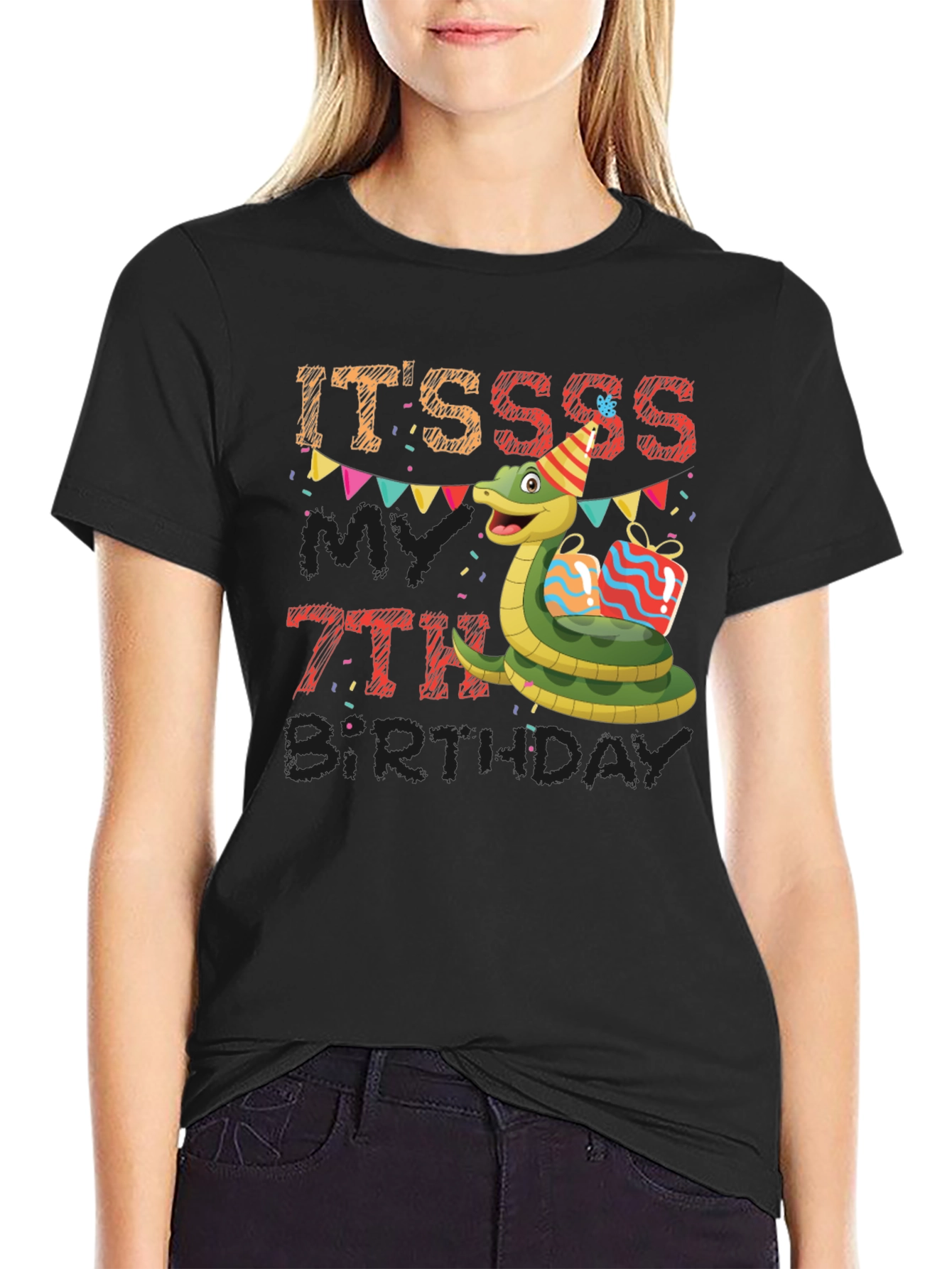 Its My 7th Birthday Snake T-Shirt