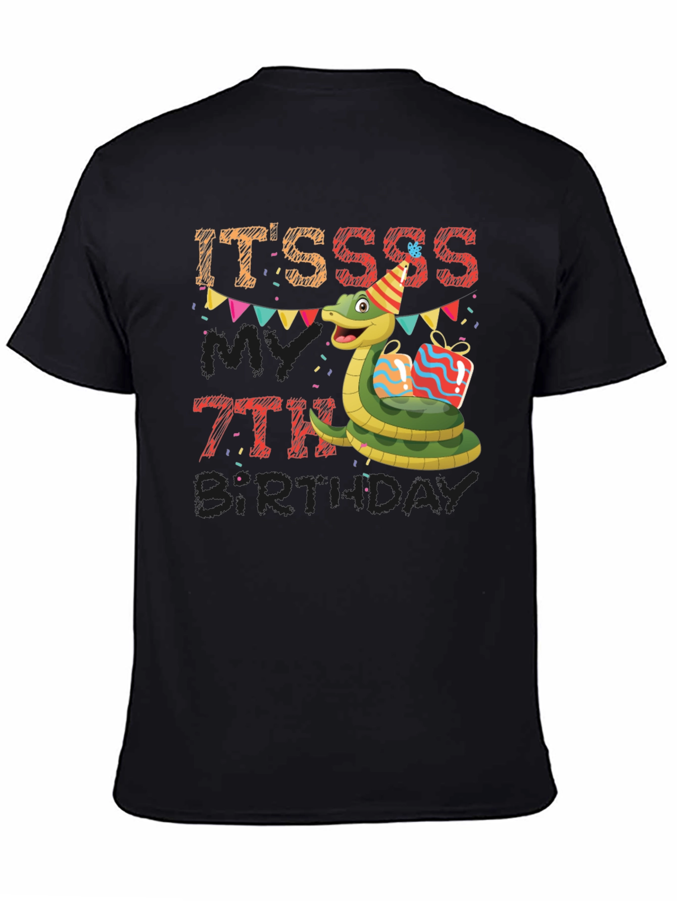 Its My 7th Birthday Snake T-Shirt