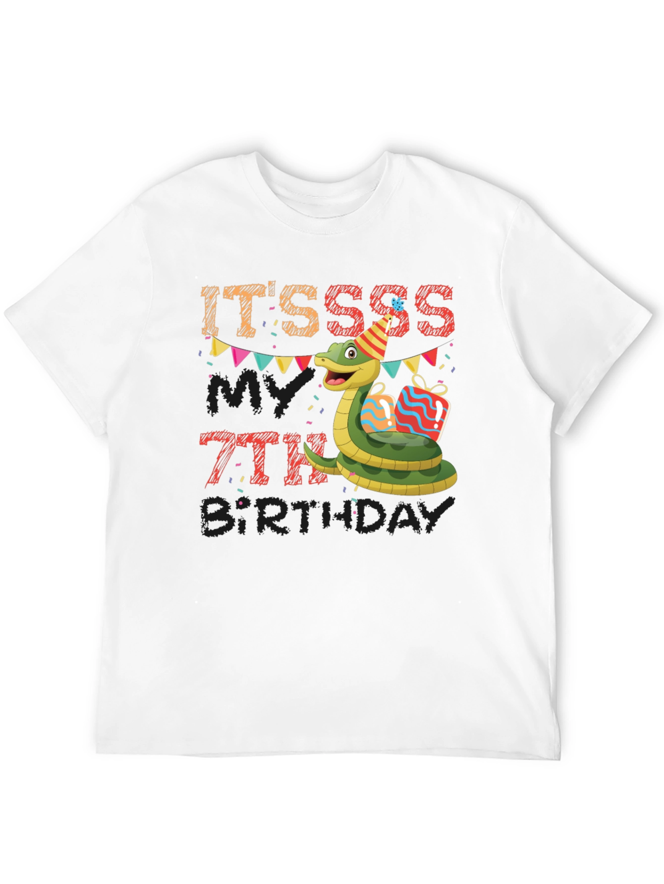 Its My 7th Birthday Snake T-Shirt