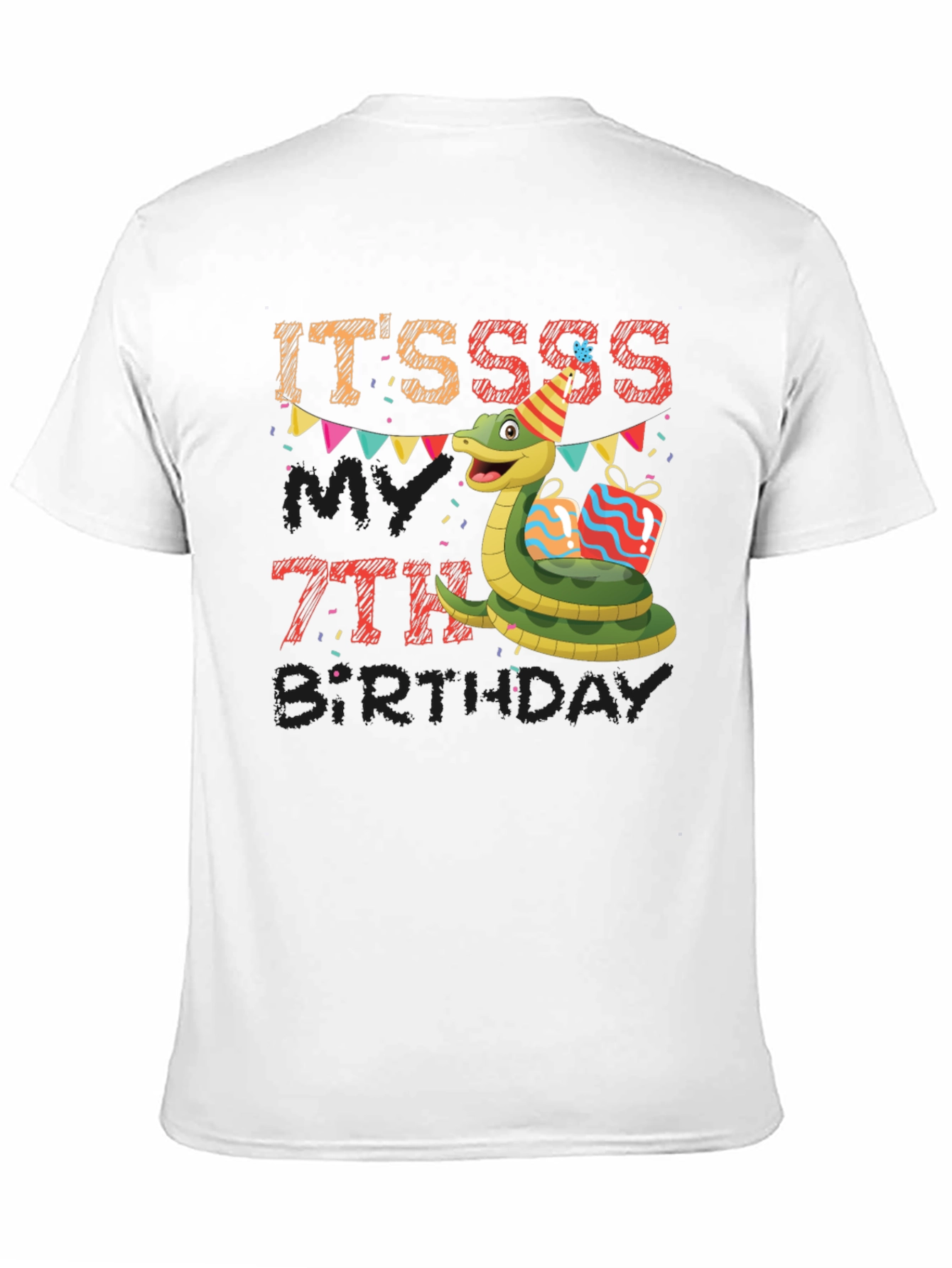 Its My 7th Birthday Snake T-Shirt