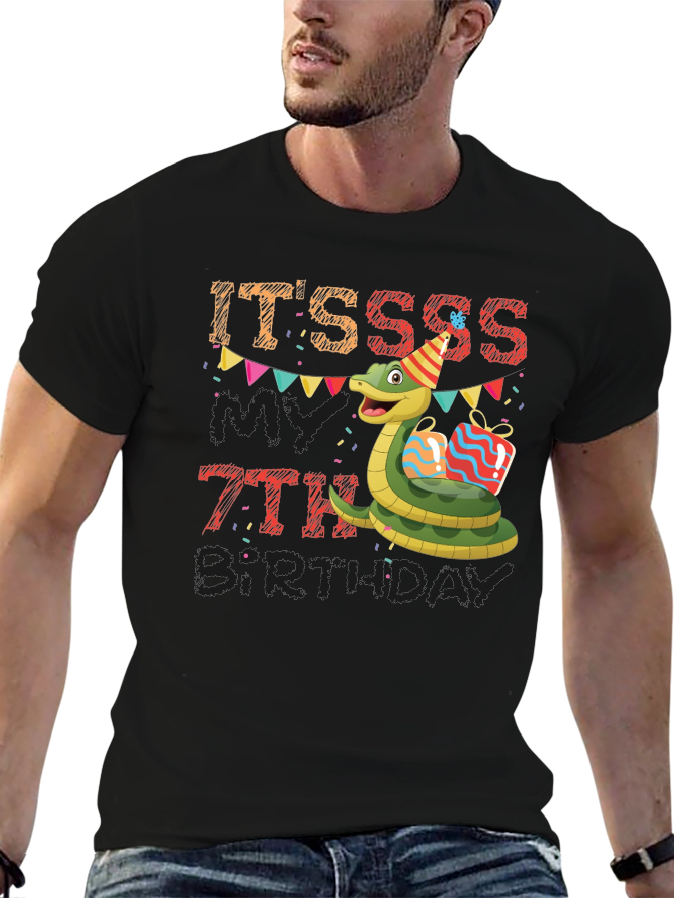 Its My 7th Birthday Snake T-Shirt