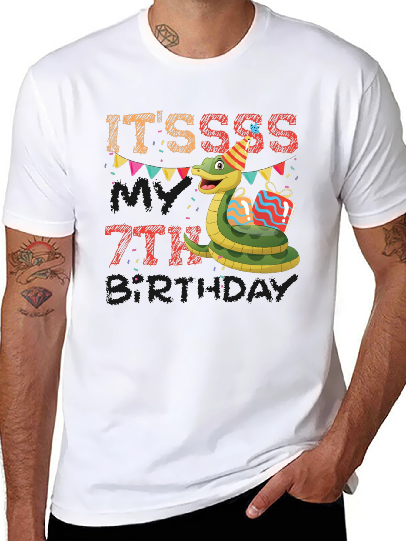 Its My 7th Birthday Snake T-Shirt