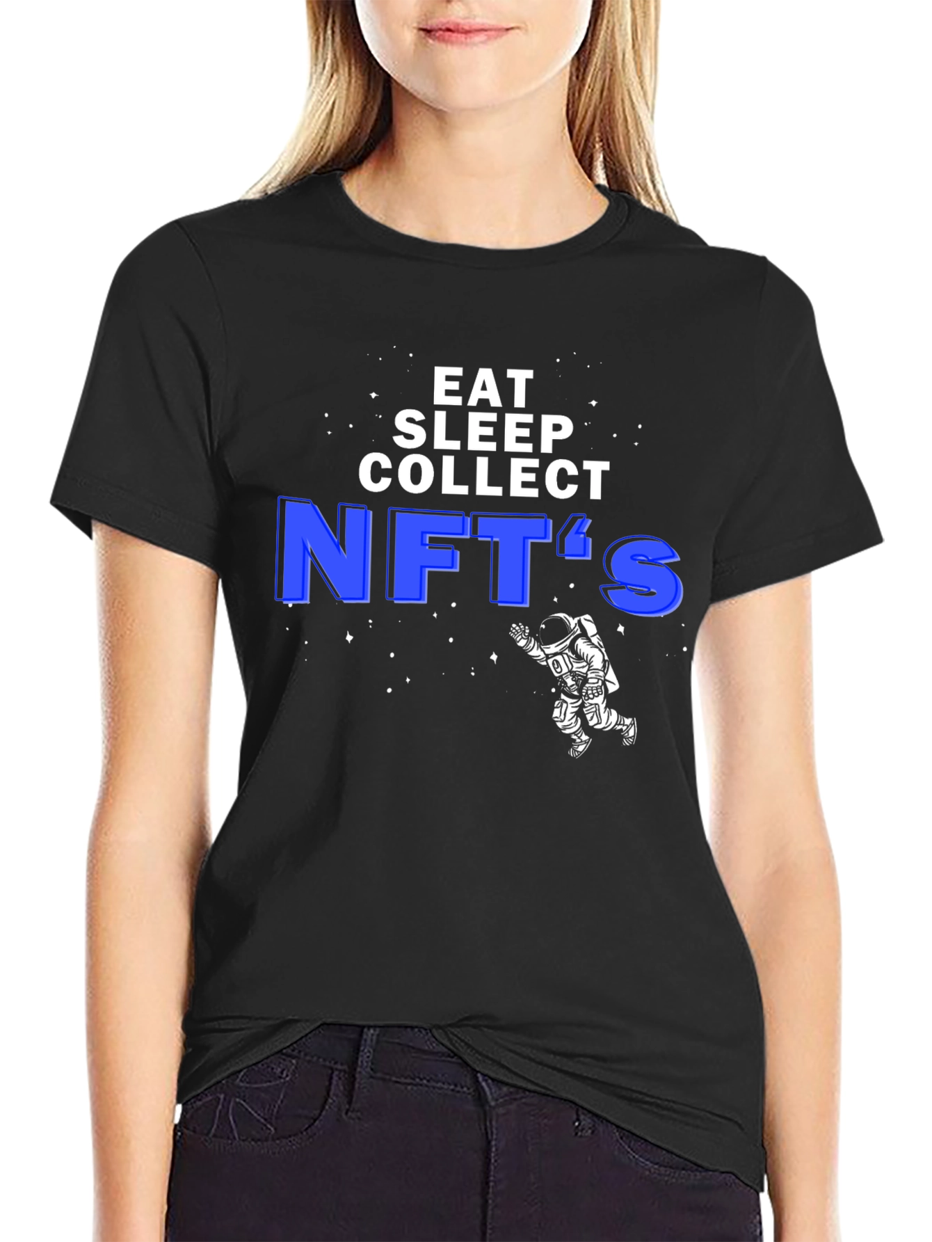 Eat Sleep Collect NFTs Graphic Tee