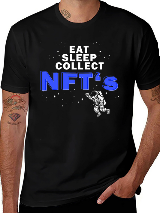 Eat Sleep Collect NFTs Graphic Tee
