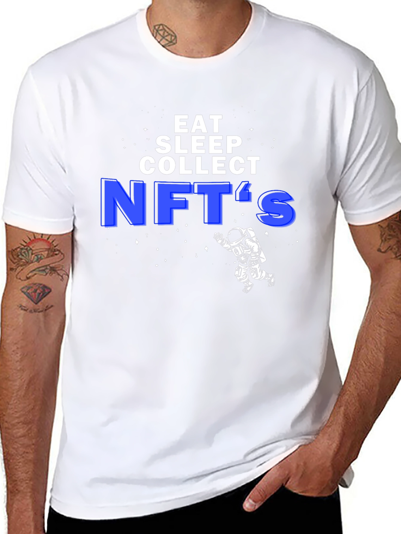 Eat Sleep Collect NFTs Graphic Tee