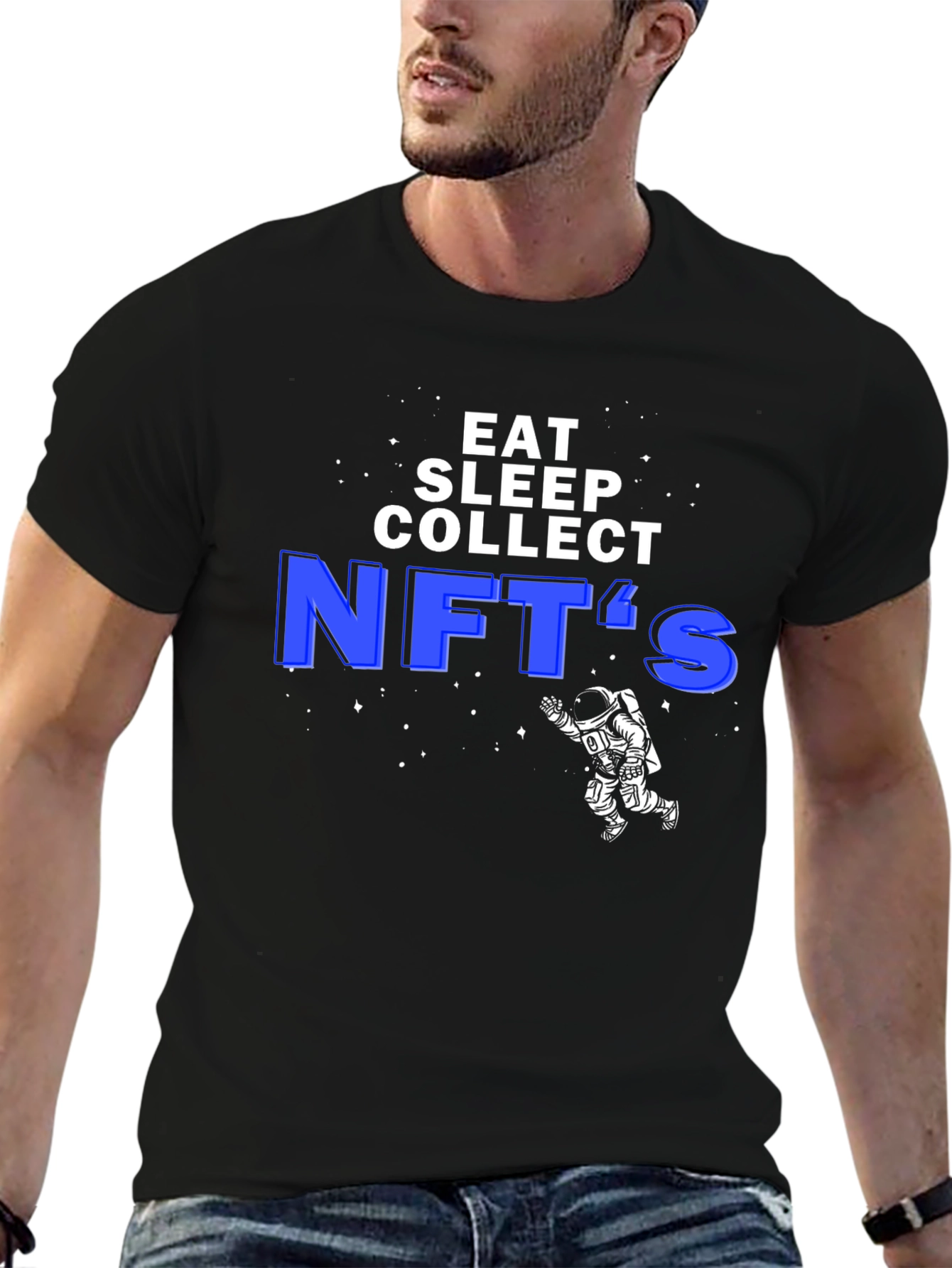 Eat Sleep Collect NFTs Graphic Tee