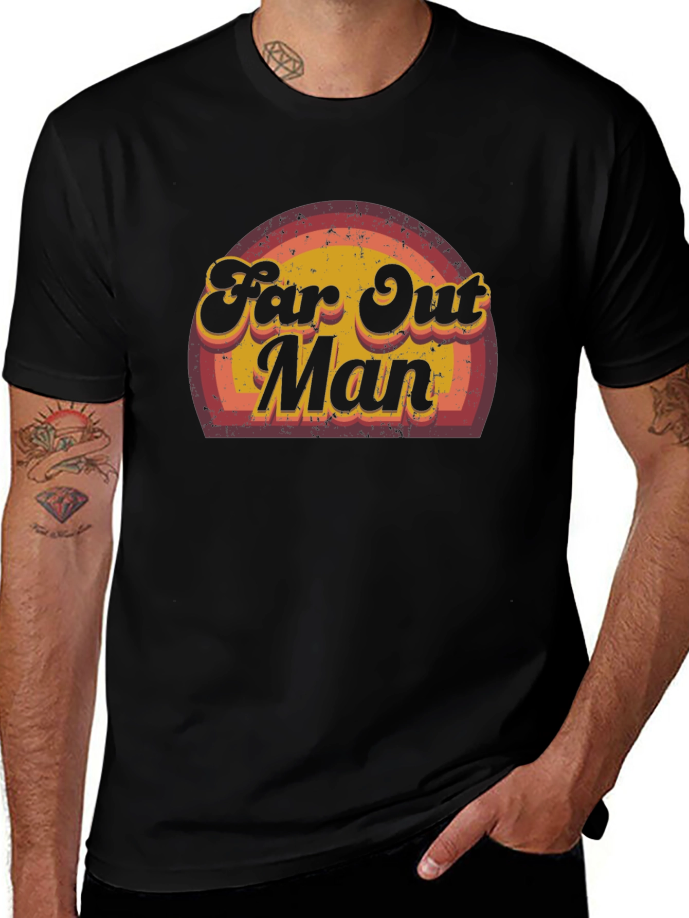 Far Out Man Retro Graphic Tee
