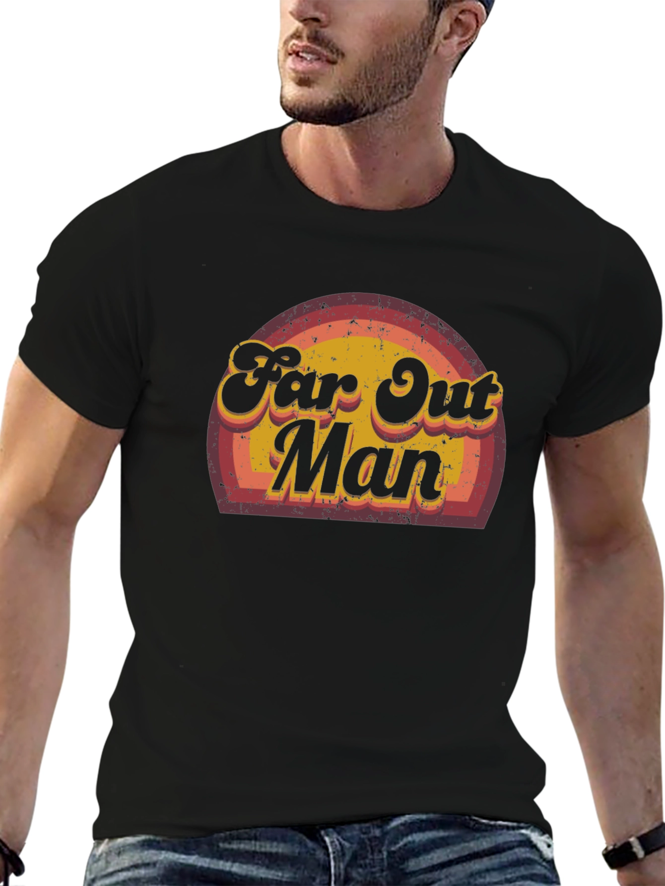 Far Out Man Retro Graphic Tee