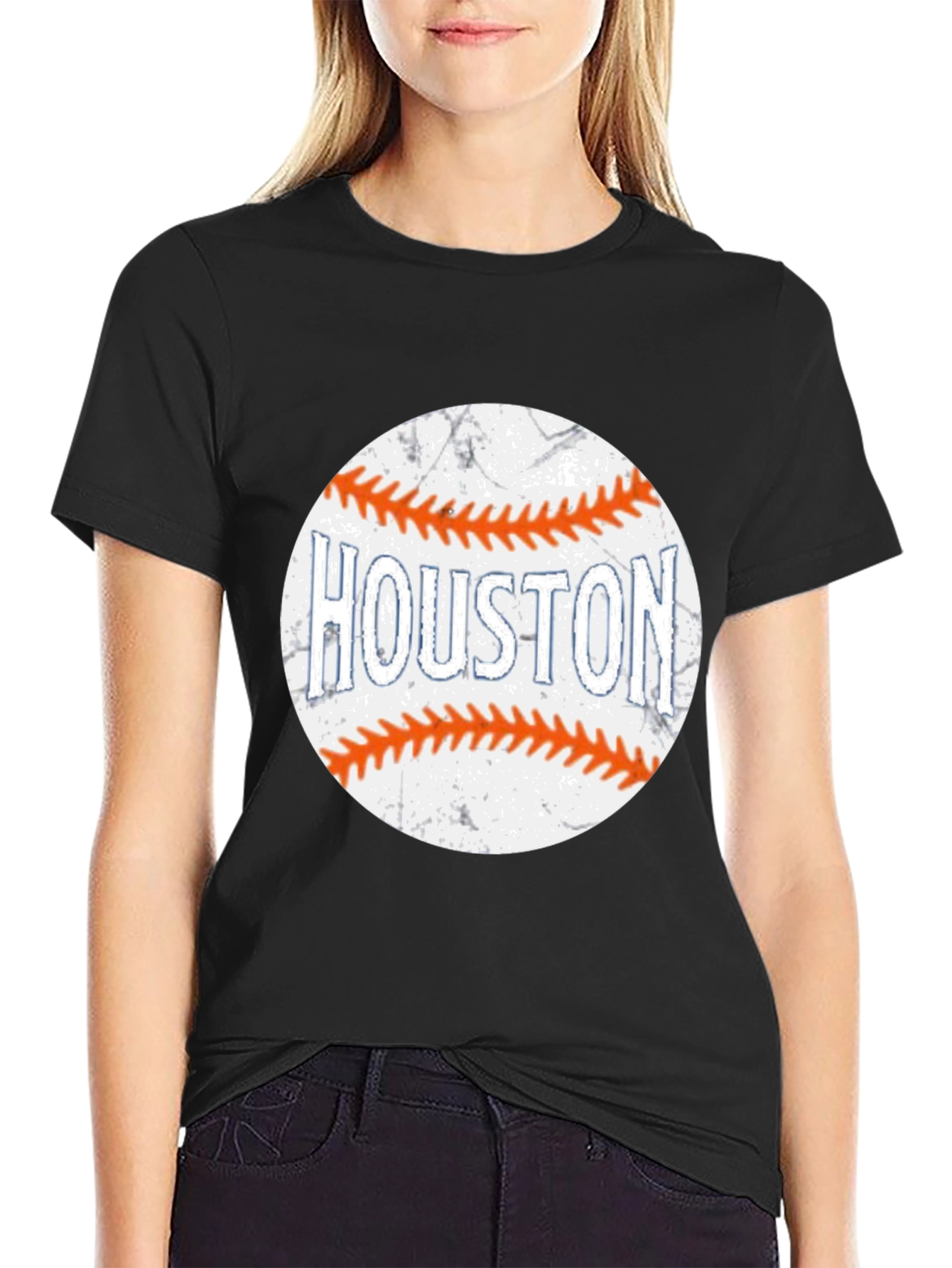 Houston Baseball T-Shirt - Black Graphic Tee