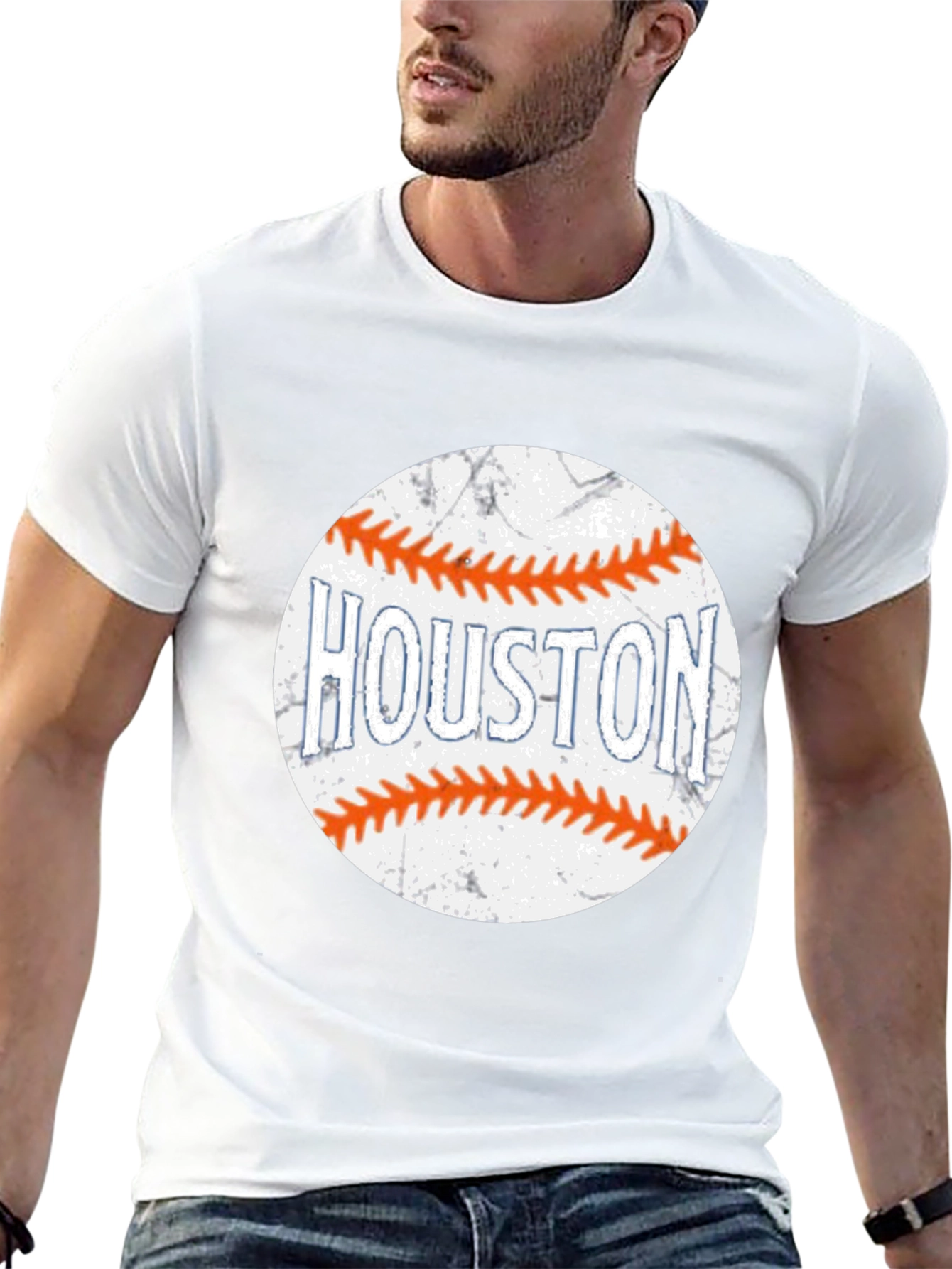 Houston Baseball T-Shirt - Black Graphic Tee