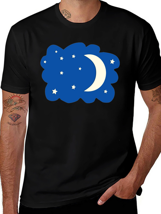 Night Sky T-Shirt - Stars and Moon Design