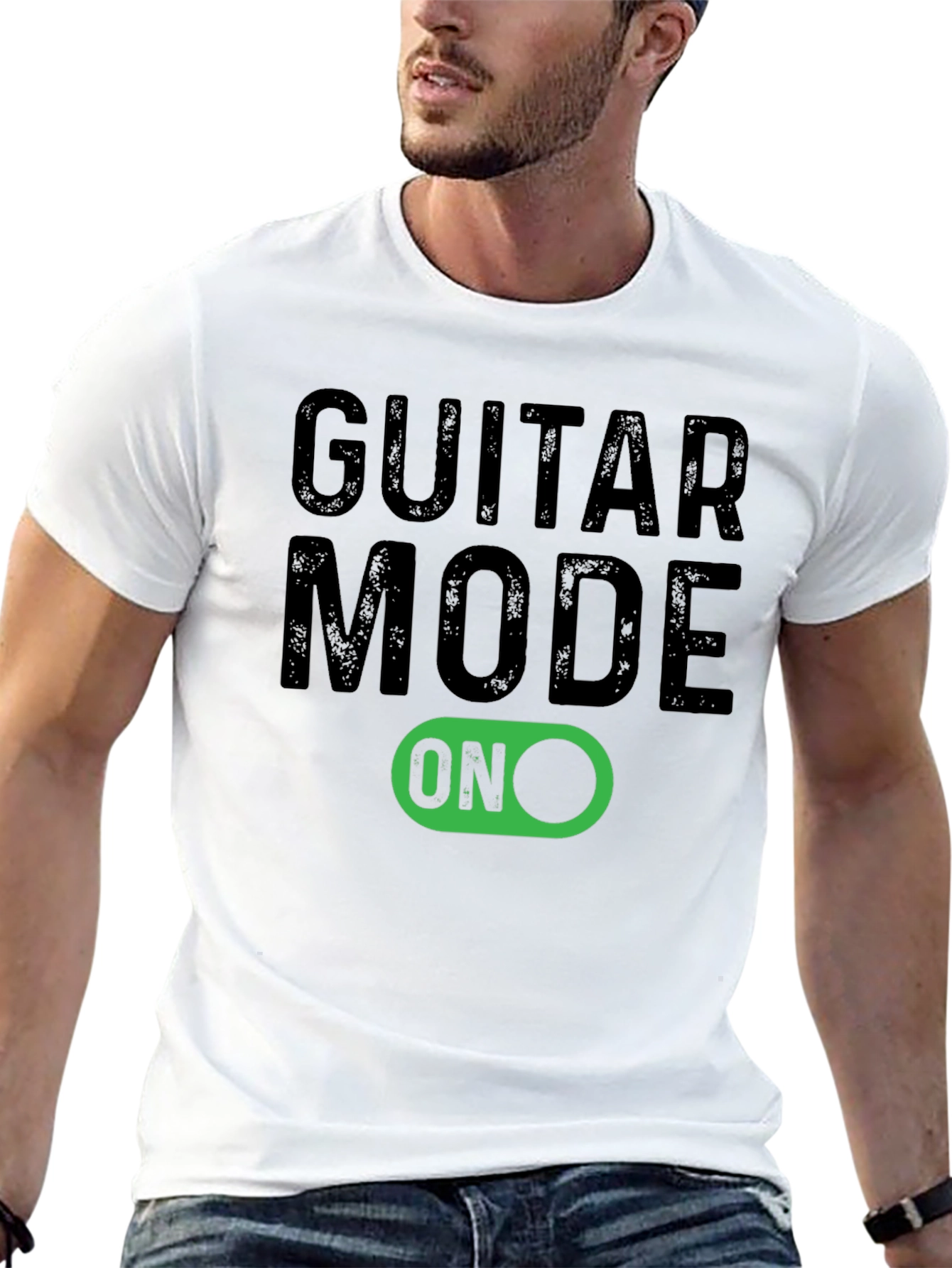 Guitar Mode ON Graphic Tee - Musician T-Shirt