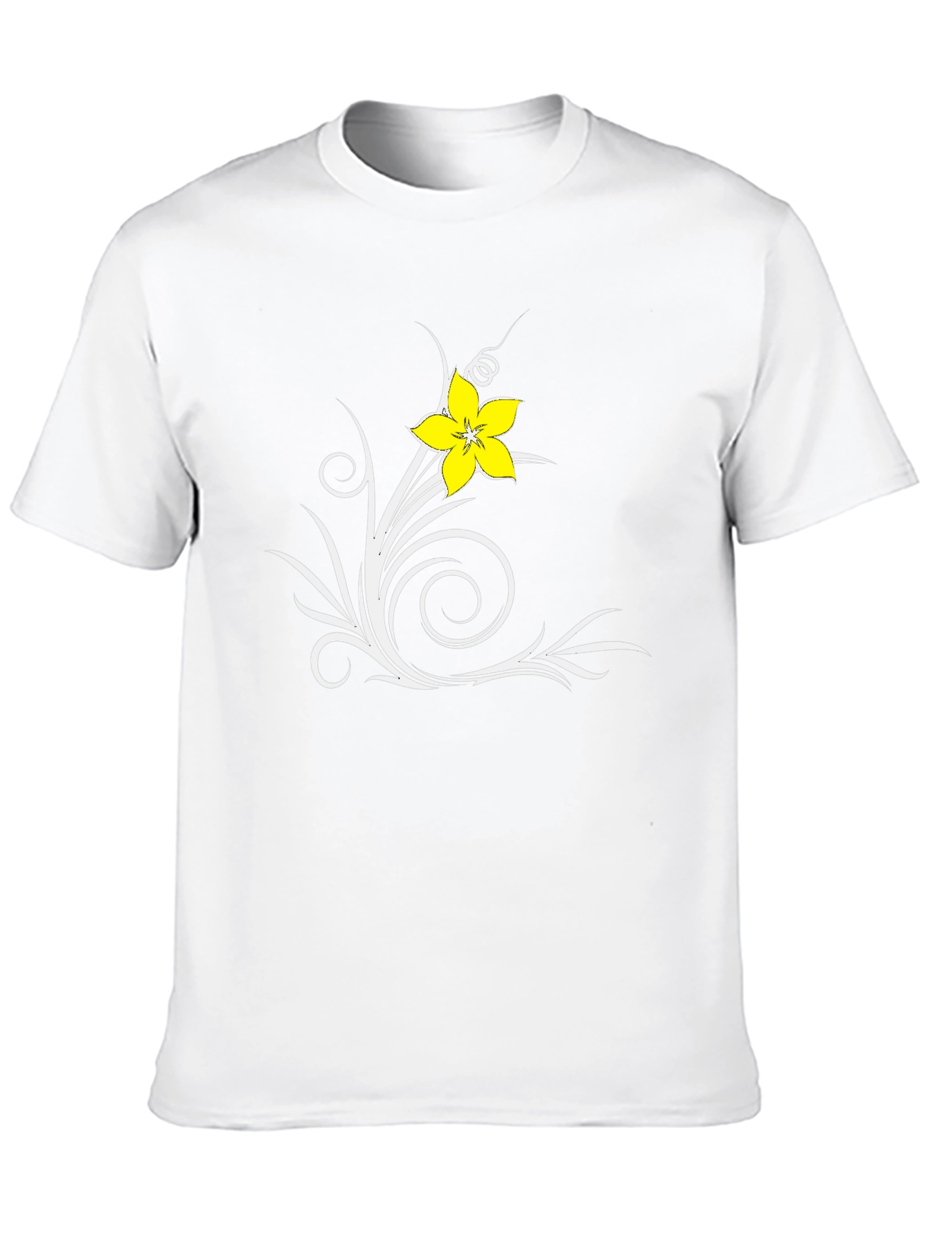 Floral Swirl Black T-Shirt