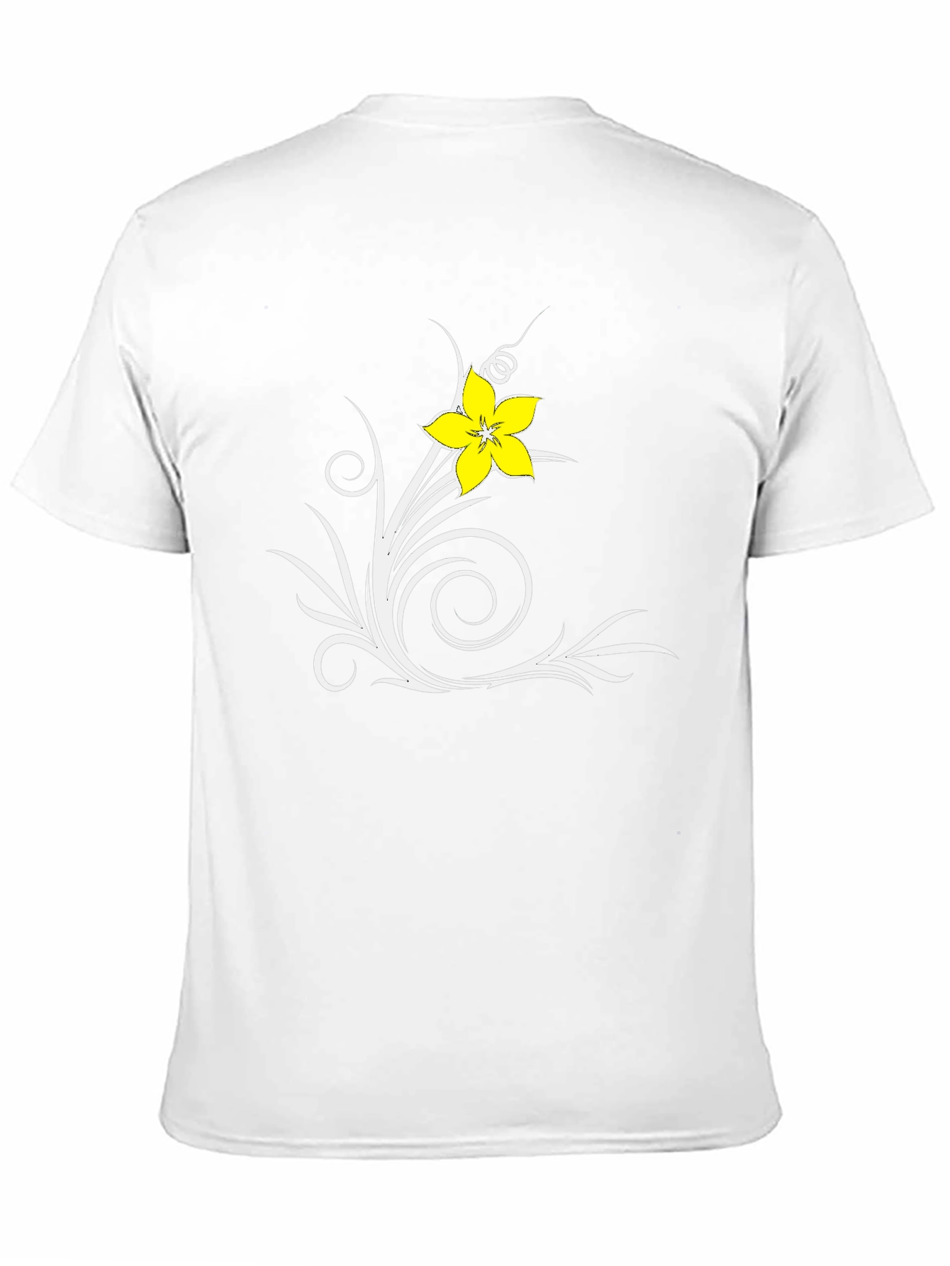 Floral Swirl Black T-Shirt