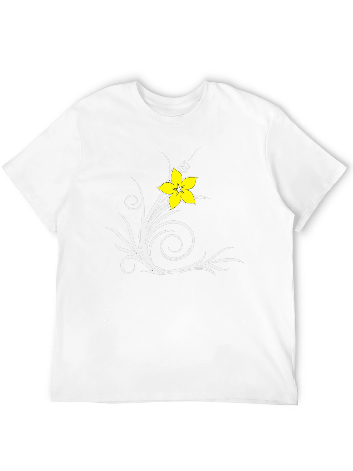 Floral Swirl Black T-Shirt