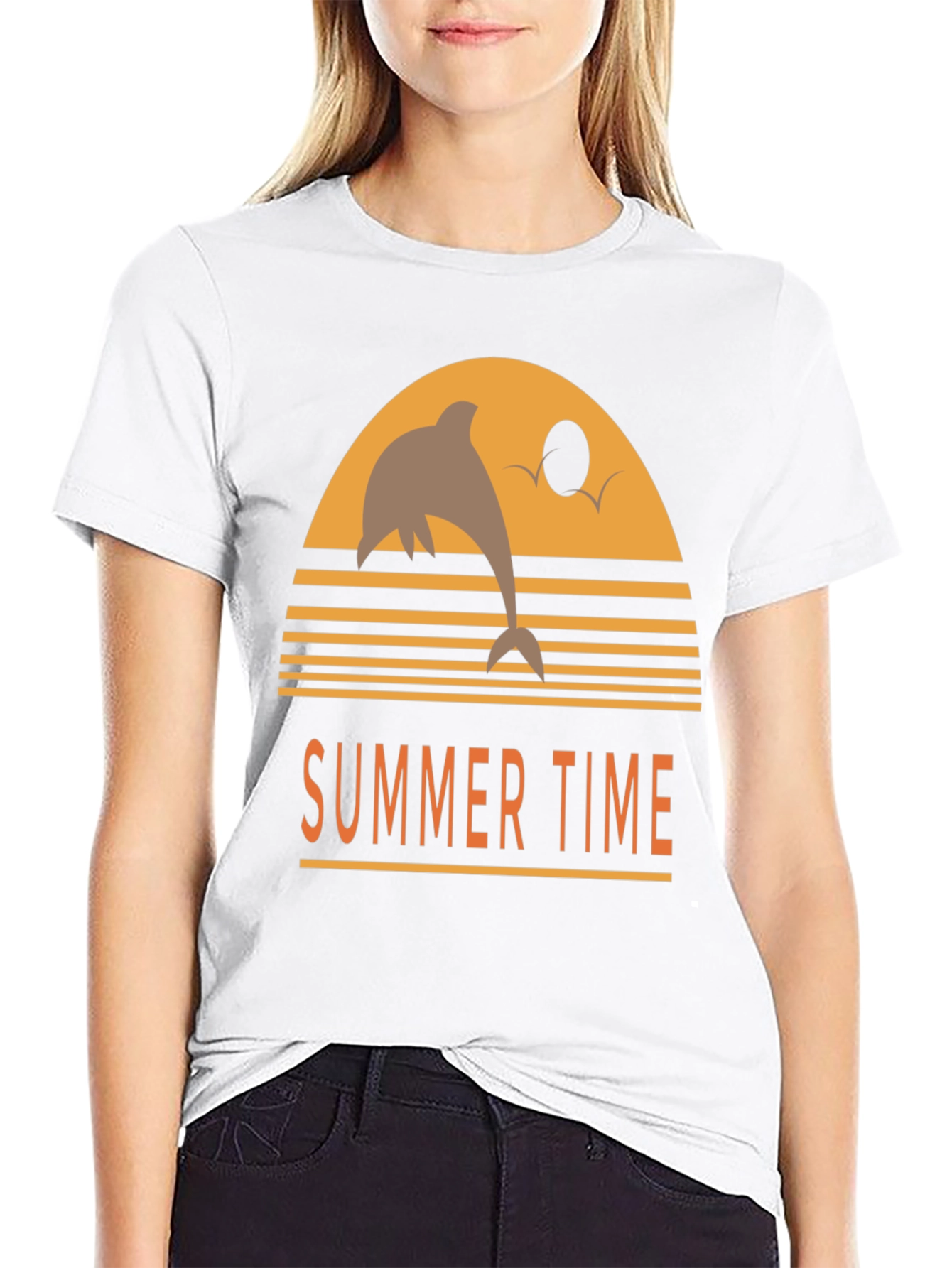 Summer Time Dolphin Graphic Tee