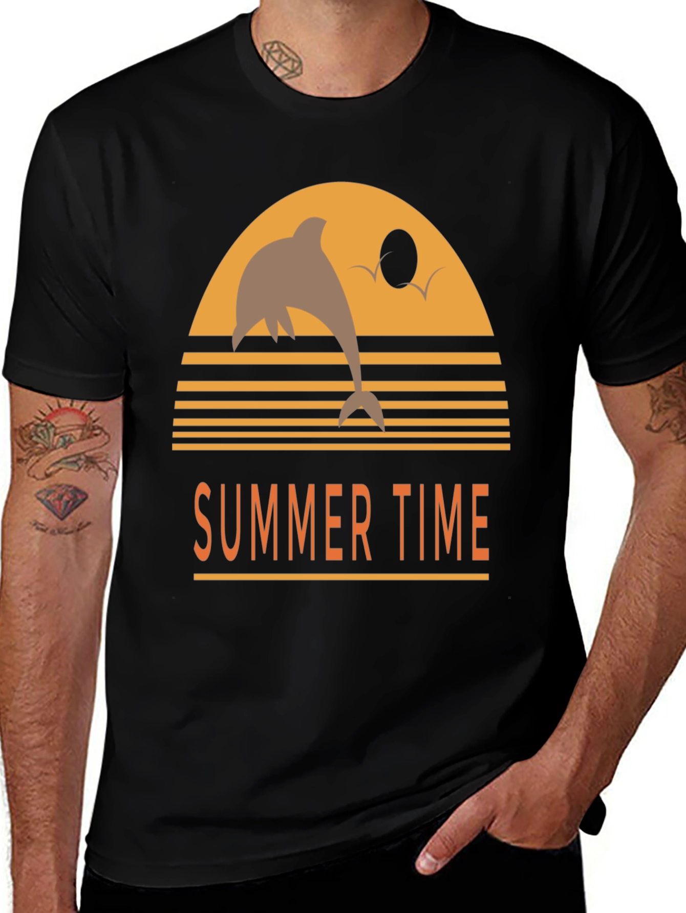 Summer Time Dolphin Graphic Tee
