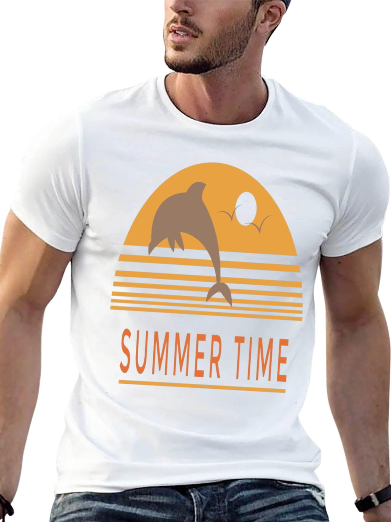 Summer Time Dolphin Graphic Tee