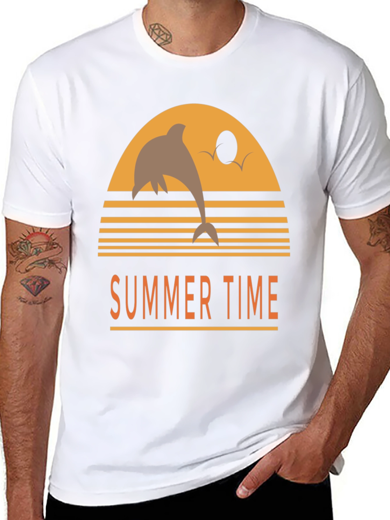 Summer Time Dolphin Graphic Tee