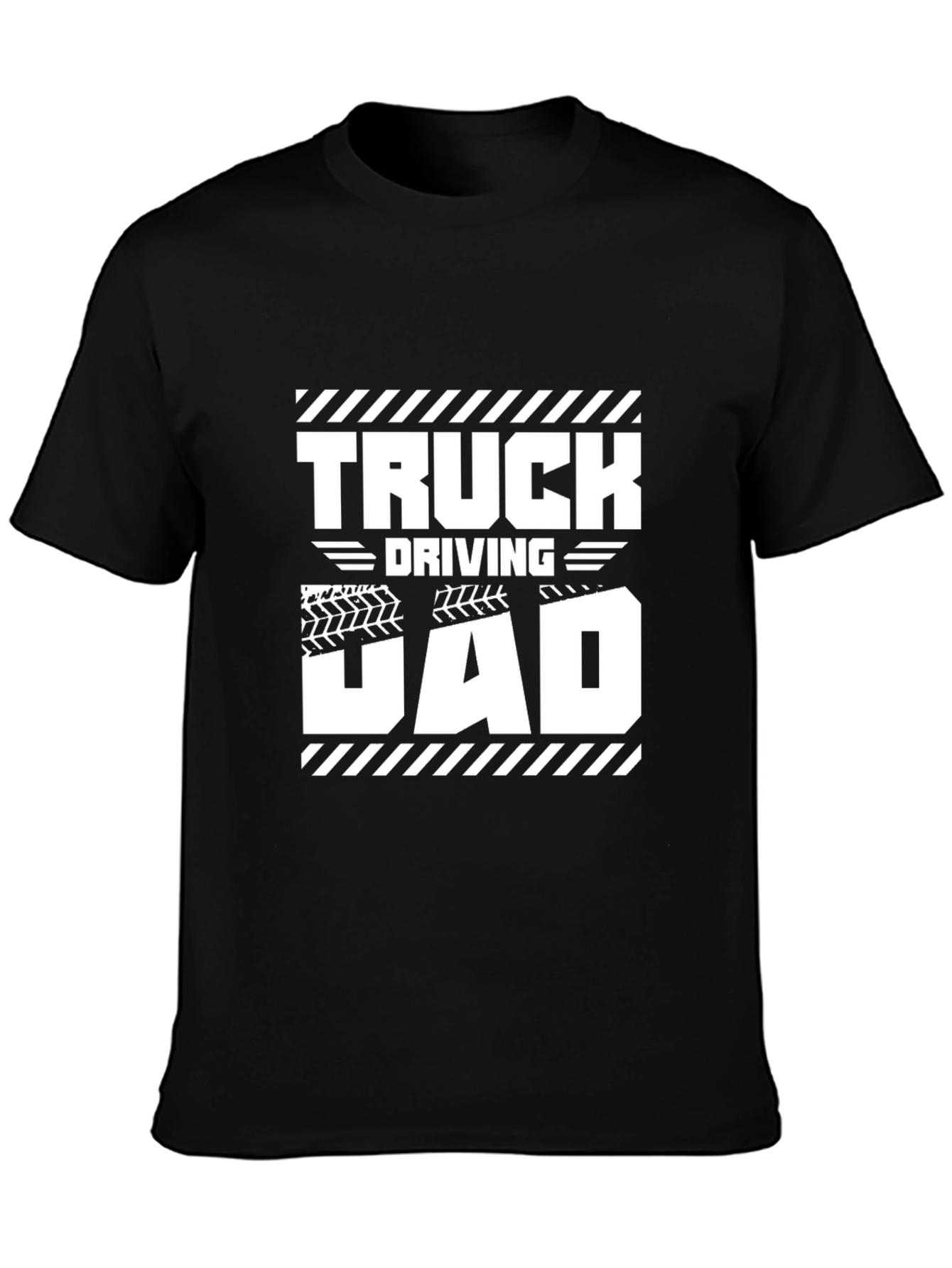 Truck Driving Dad Black T-Shirt
