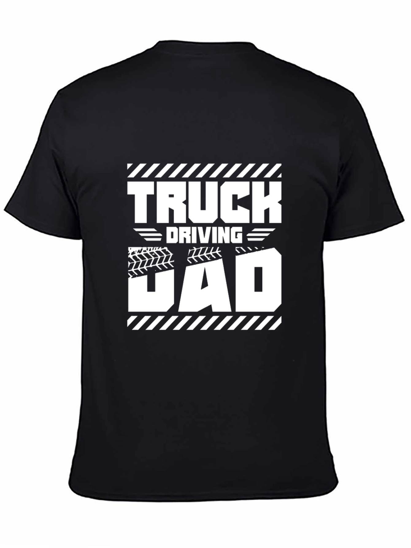 Truck Driving Dad Black T-Shirt