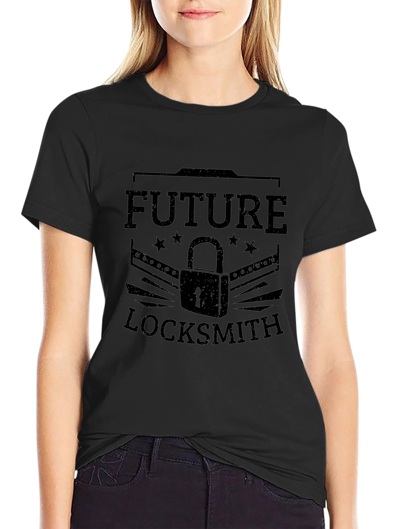 Future Locksmith T-Shirt Black Graphic Tee
