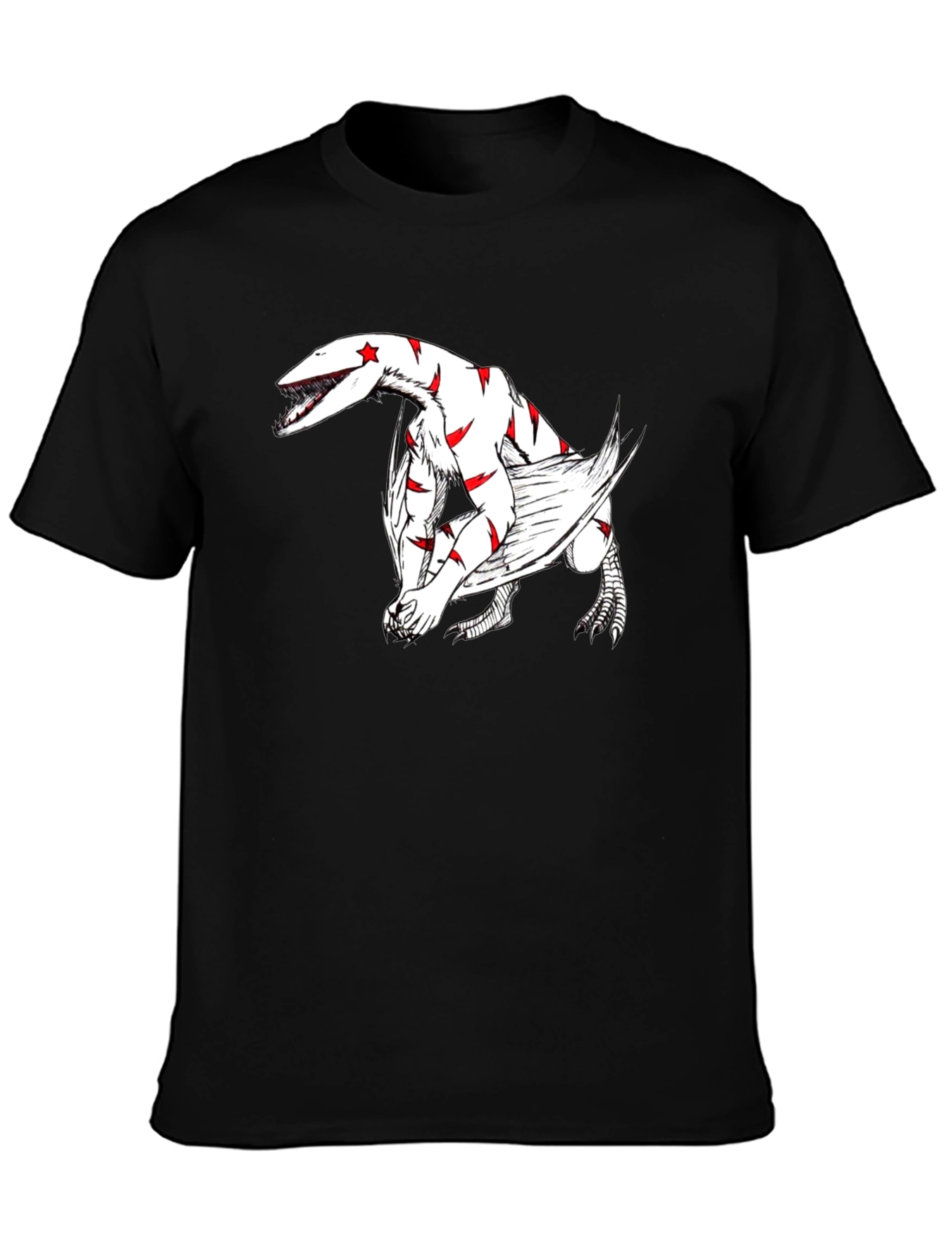 Black T-Shirt with Dragon Graphic