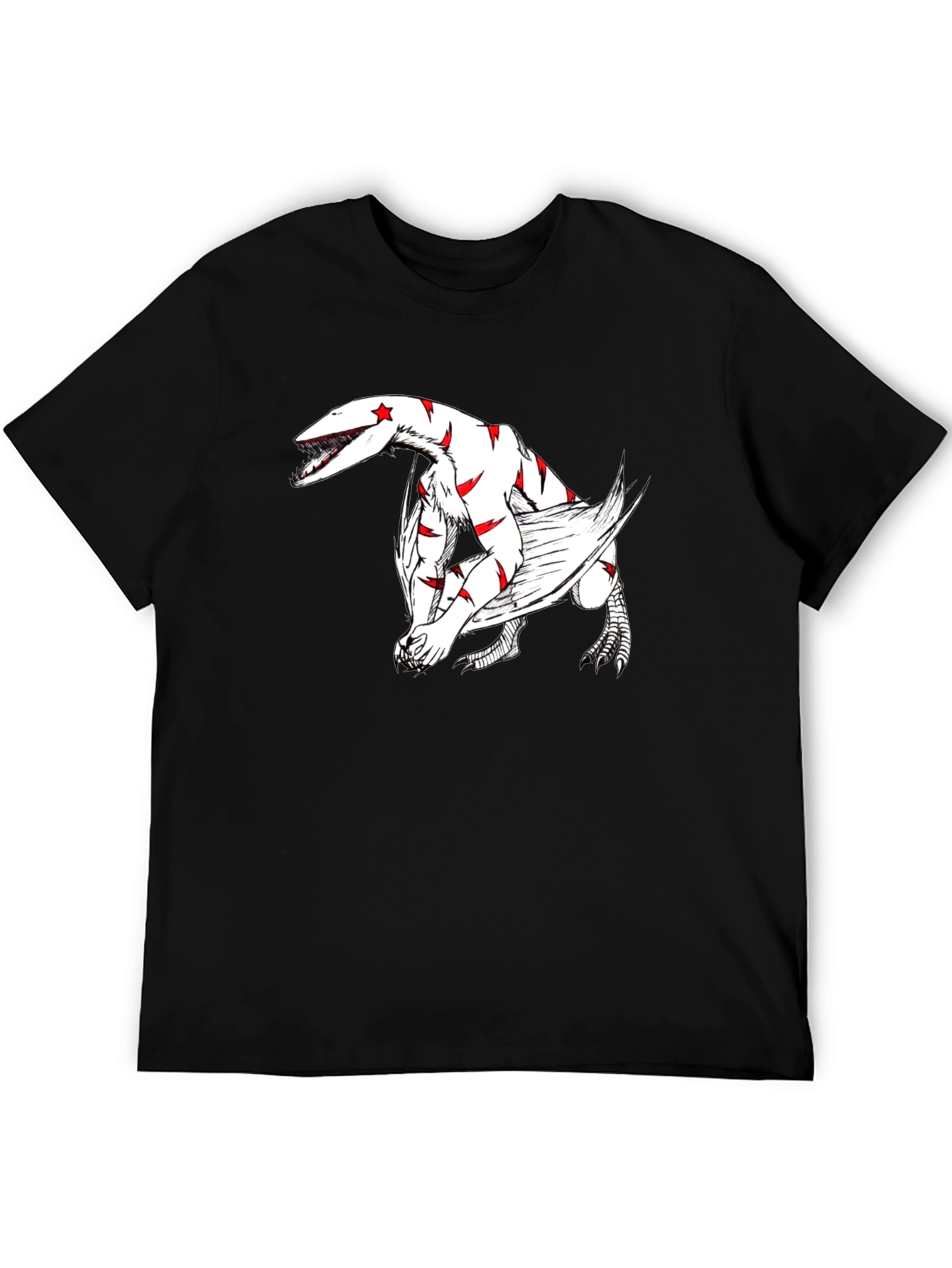 Black T-Shirt with Dragon Graphic