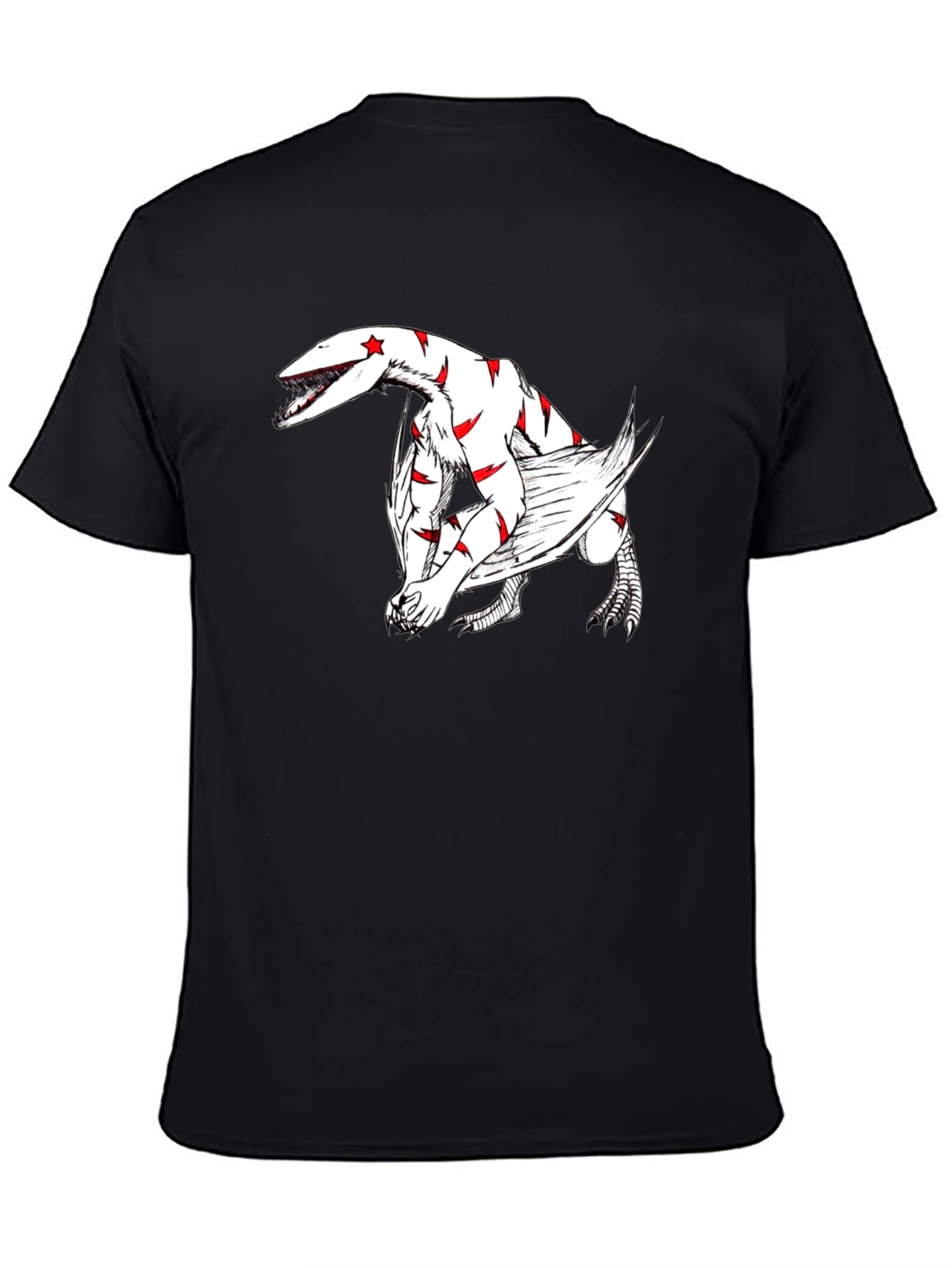 Black T-Shirt with Dragon Graphic