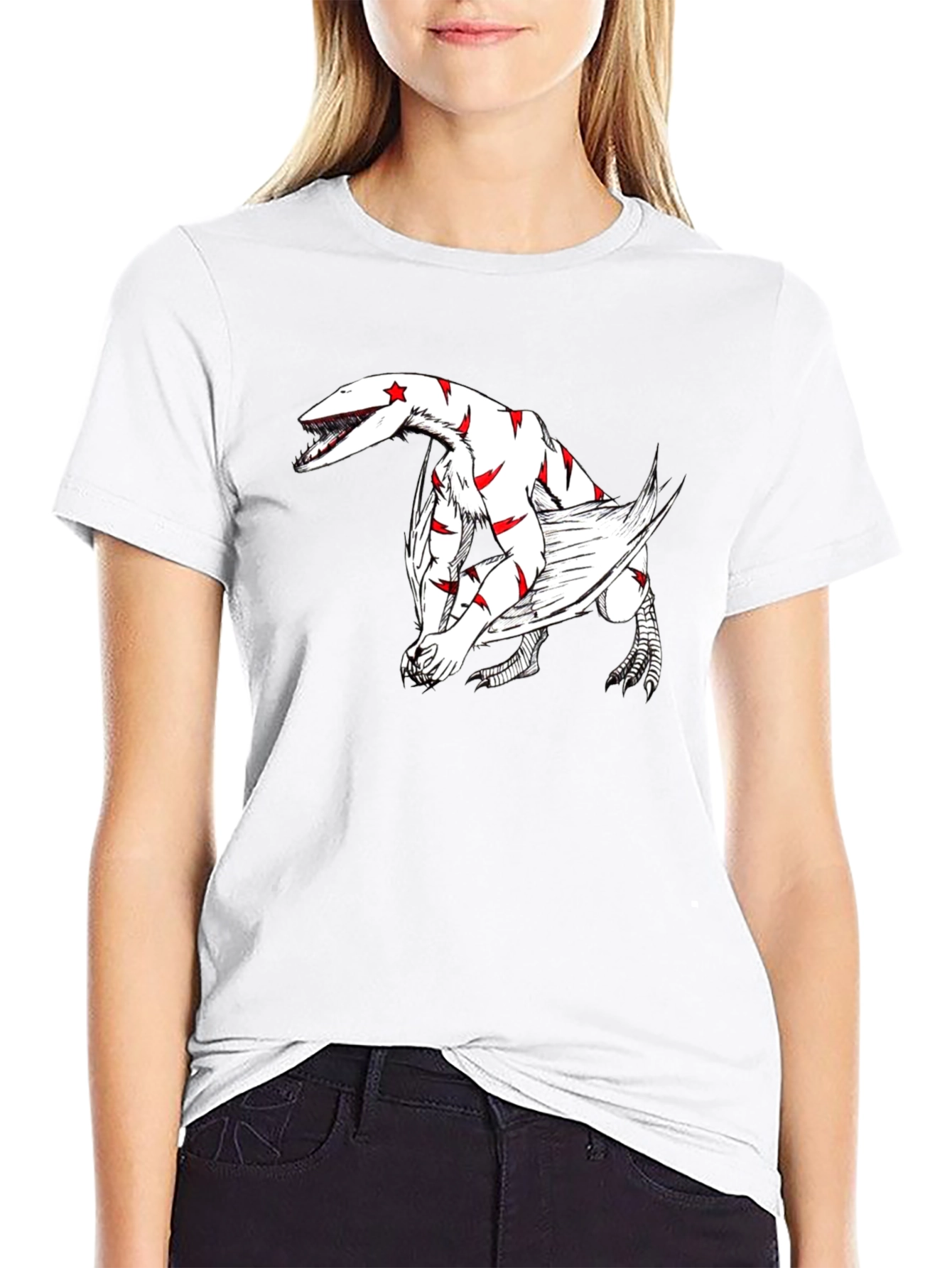 Black T-Shirt with Dragon Graphic