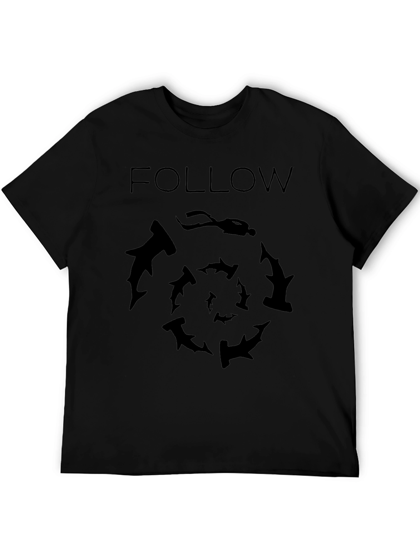 Follow Hammerheads: Graphic Black T-Shirt