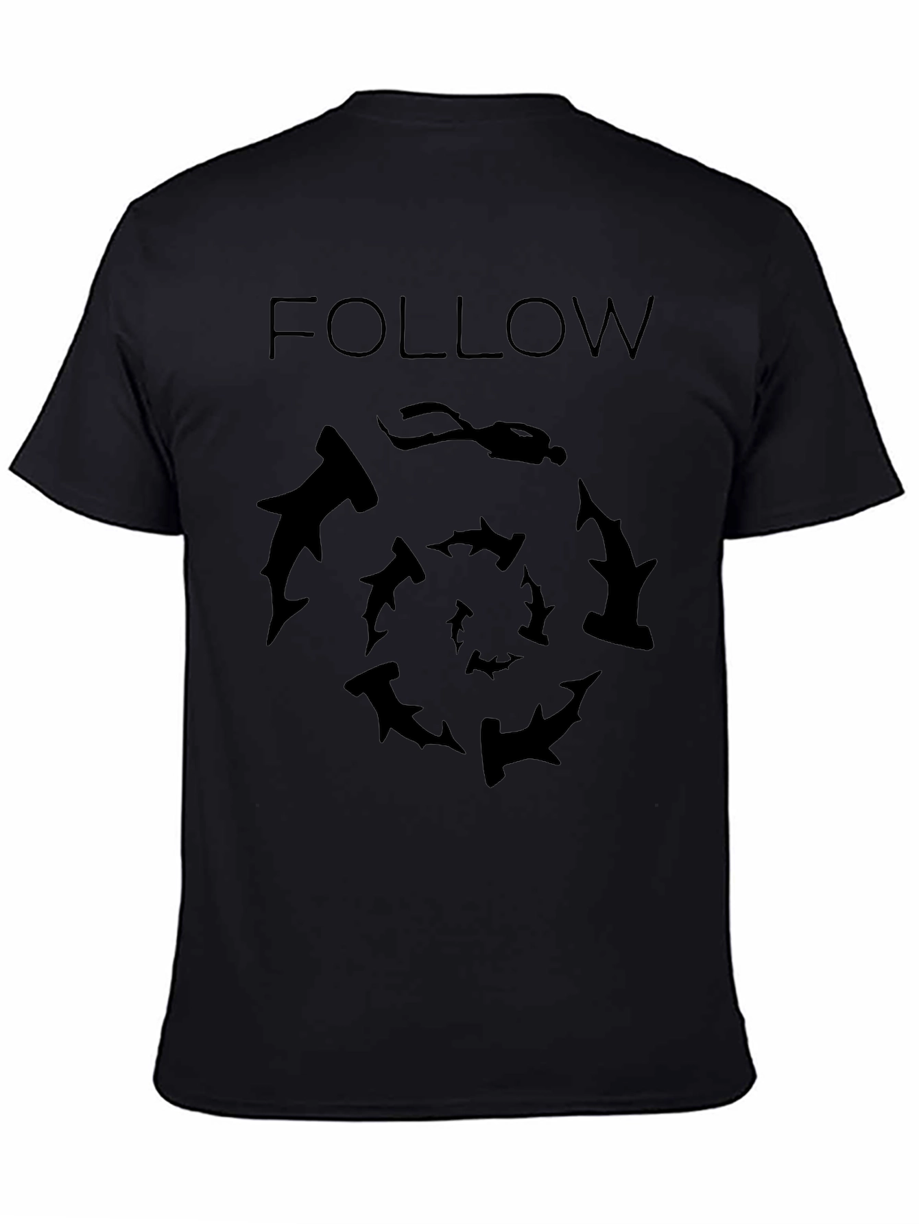 Follow Hammerheads: Graphic Black T-Shirt