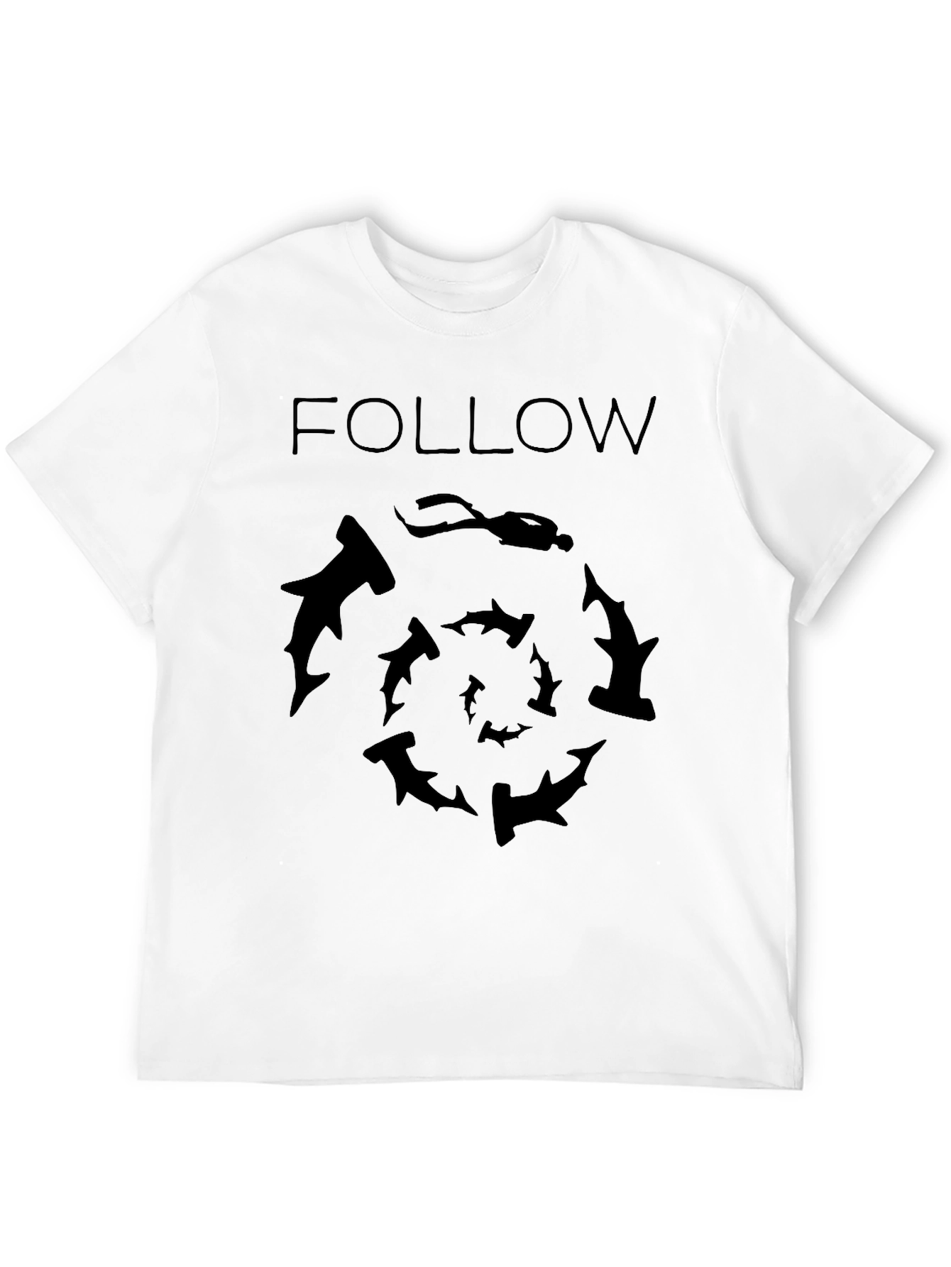 Follow Hammerheads: Graphic Black T-Shirt