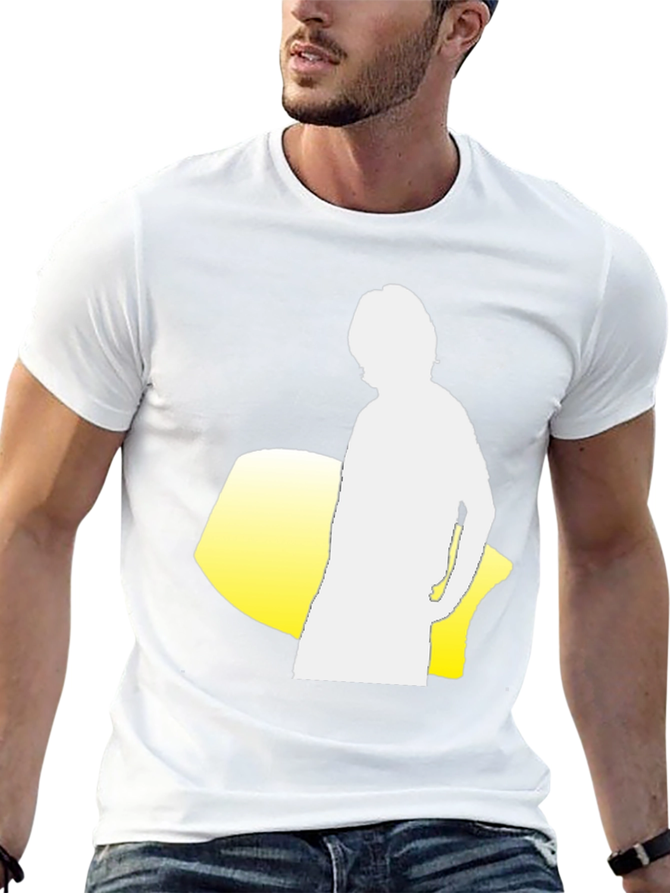 Silhouette Graphic Tee - Black Cotton Blend