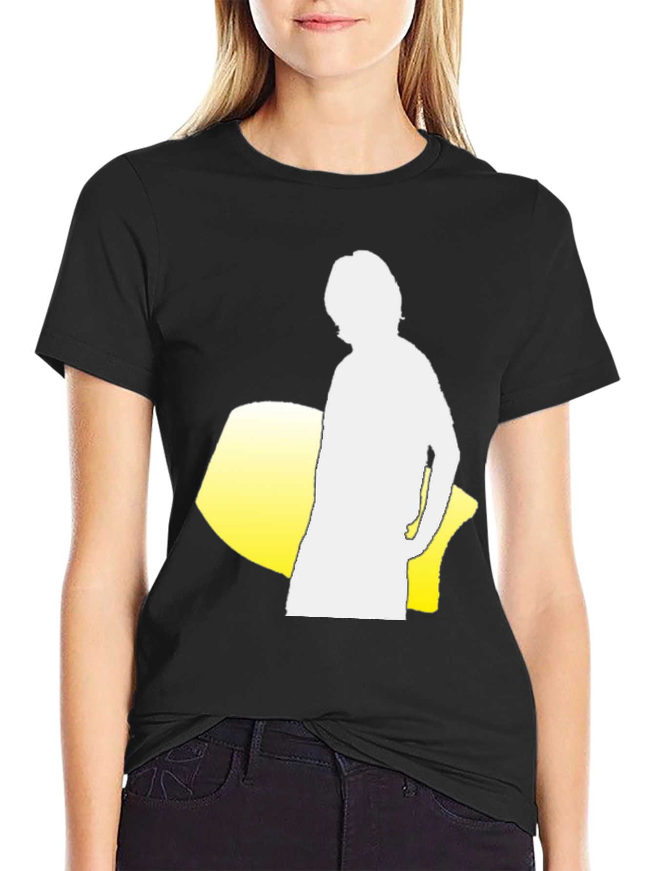 Silhouette Graphic Tee - Black Cotton Blend