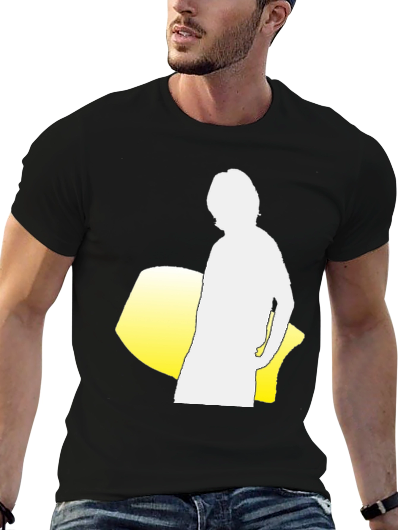 Silhouette Graphic Tee - Black Cotton Blend