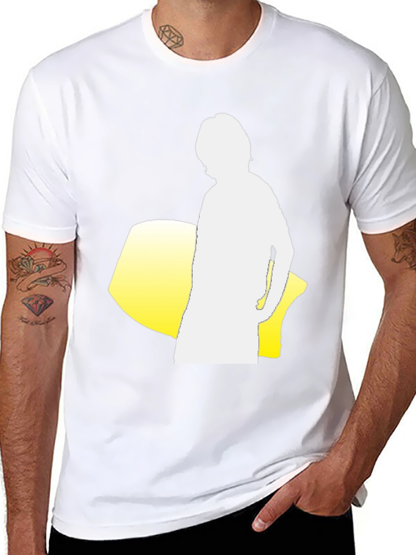 Silhouette Graphic Tee - Black Cotton Blend