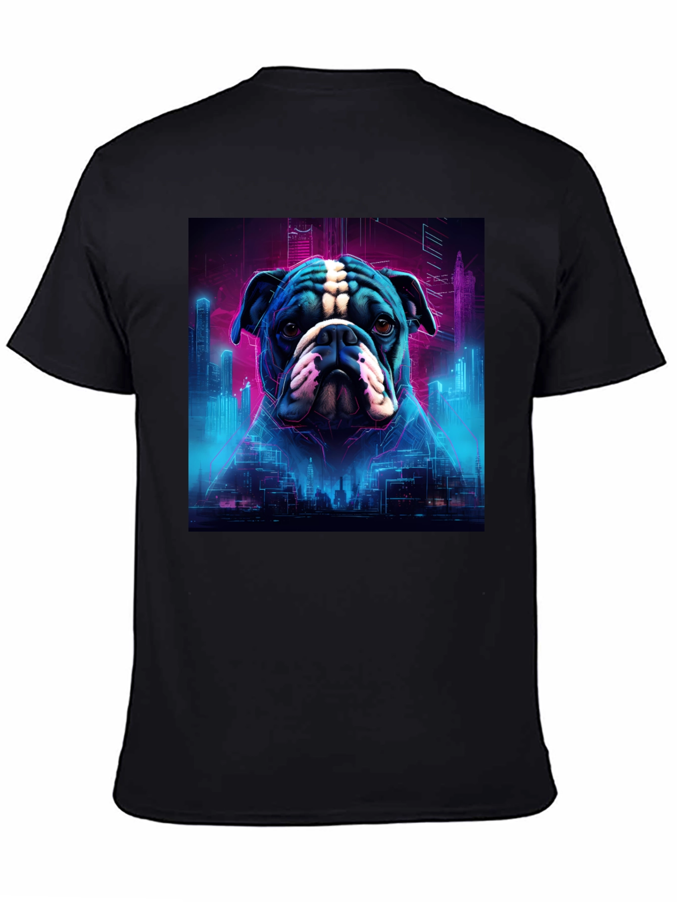 Cyberpunk Bulldog Graphic Tee