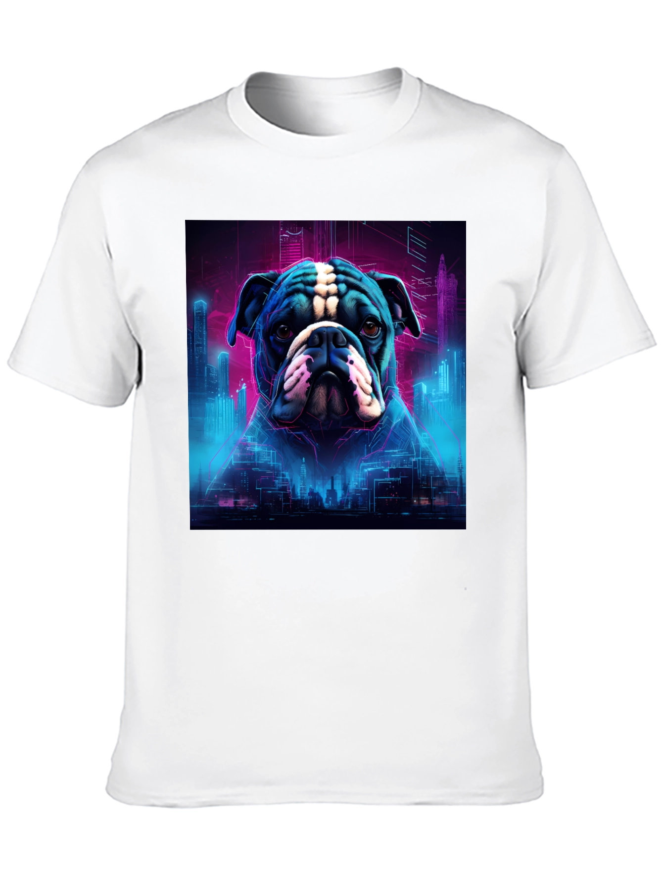 Cyberpunk Bulldog Graphic Tee
