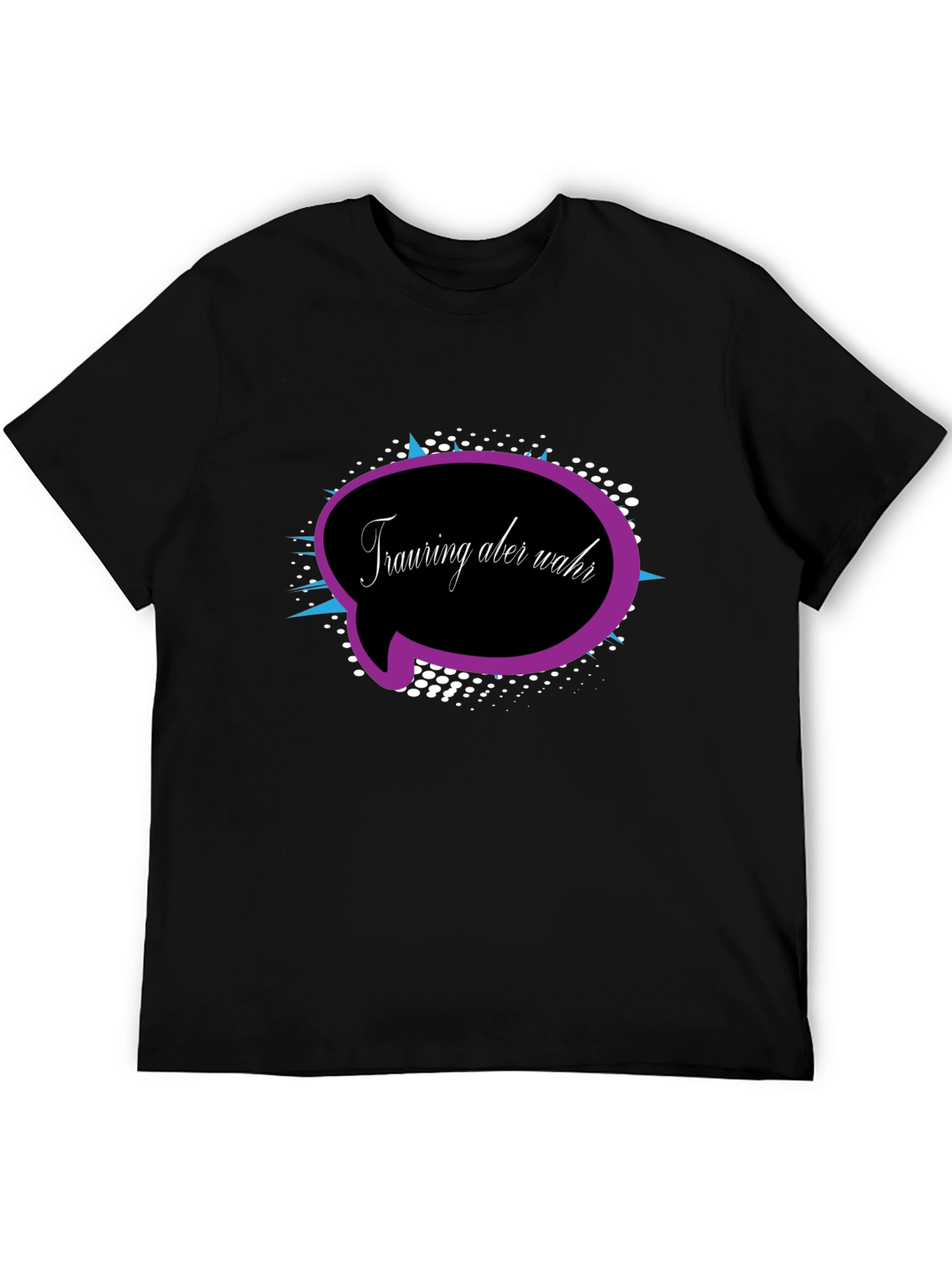Trauring Aber Wahr Graphic Tee - Black Cotton Blend