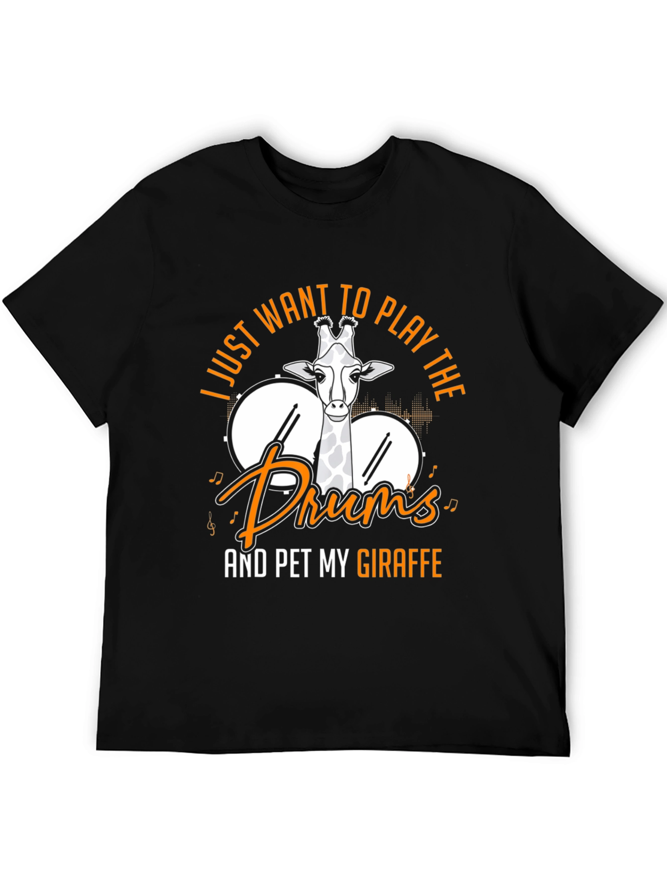 Giraffe Drummer Graphic Tee - Play the Drums